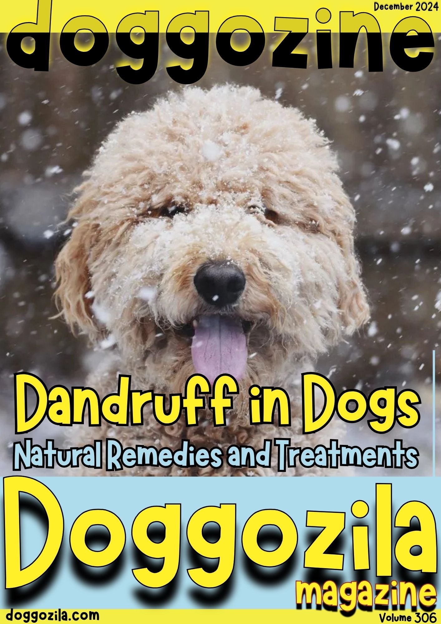 Cover design for Dog grooming in Doggozila Magazine