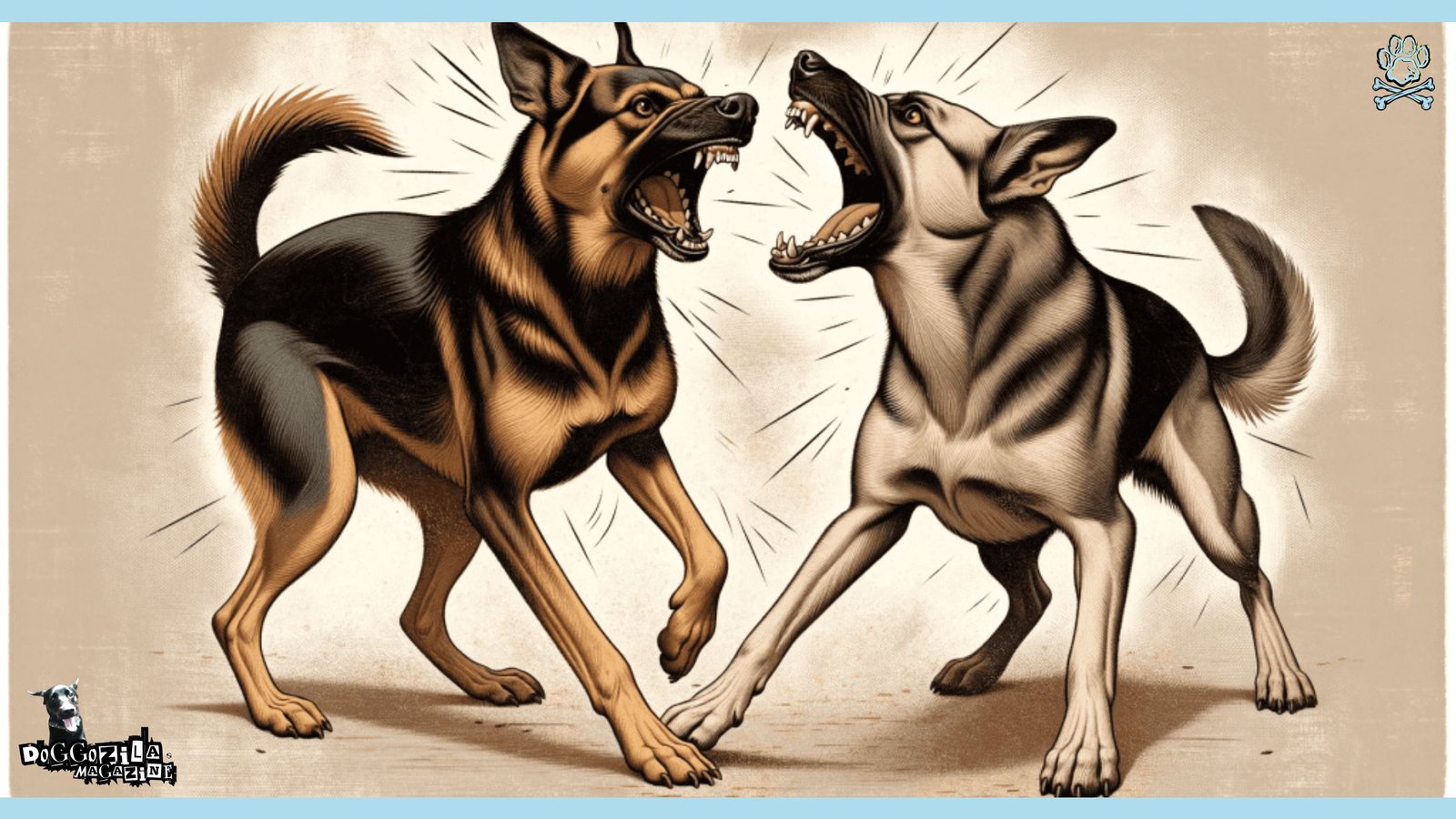 two dogs fighting-dog aggression