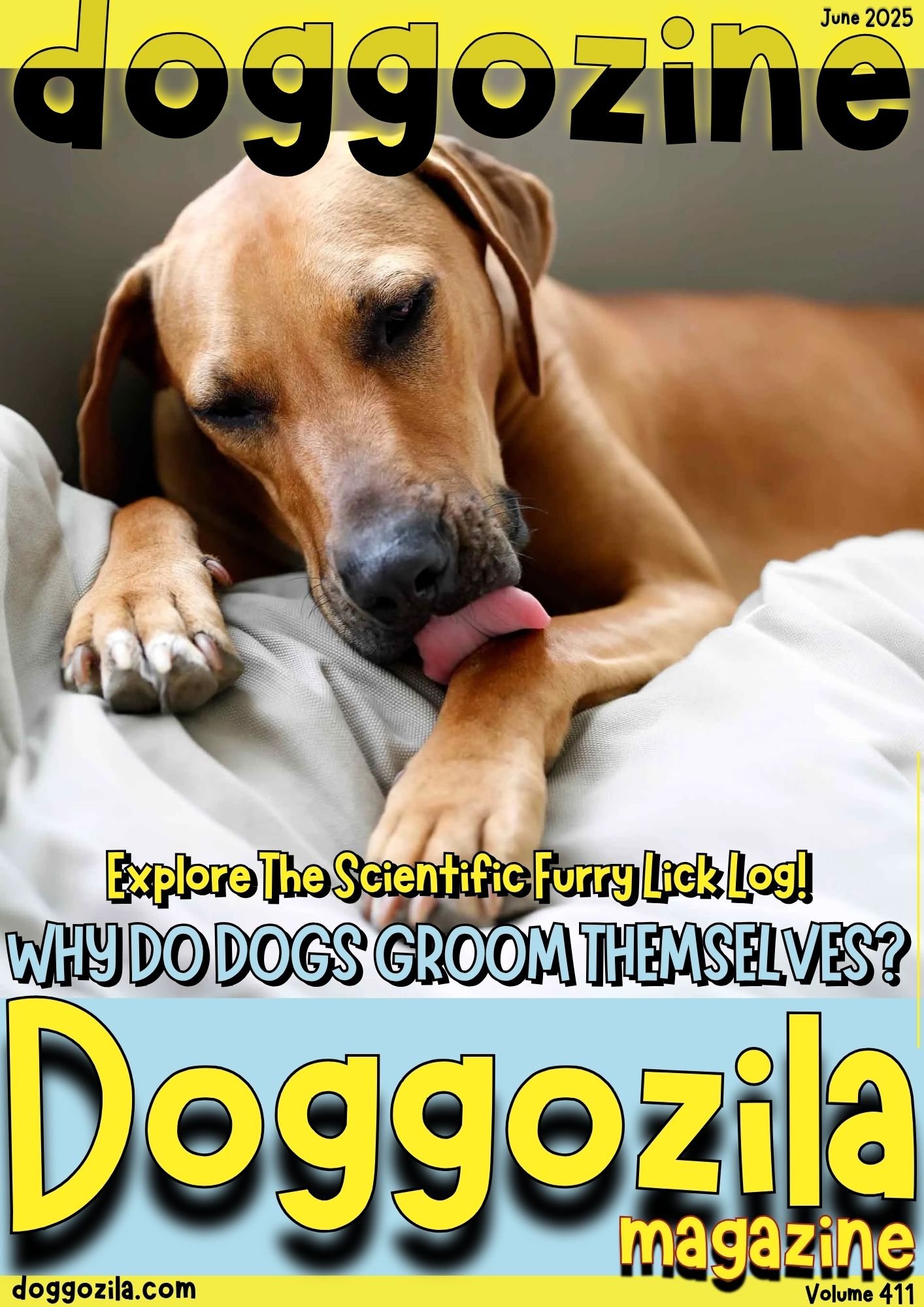 Cover Design for Doggozila Magazine Volume 411