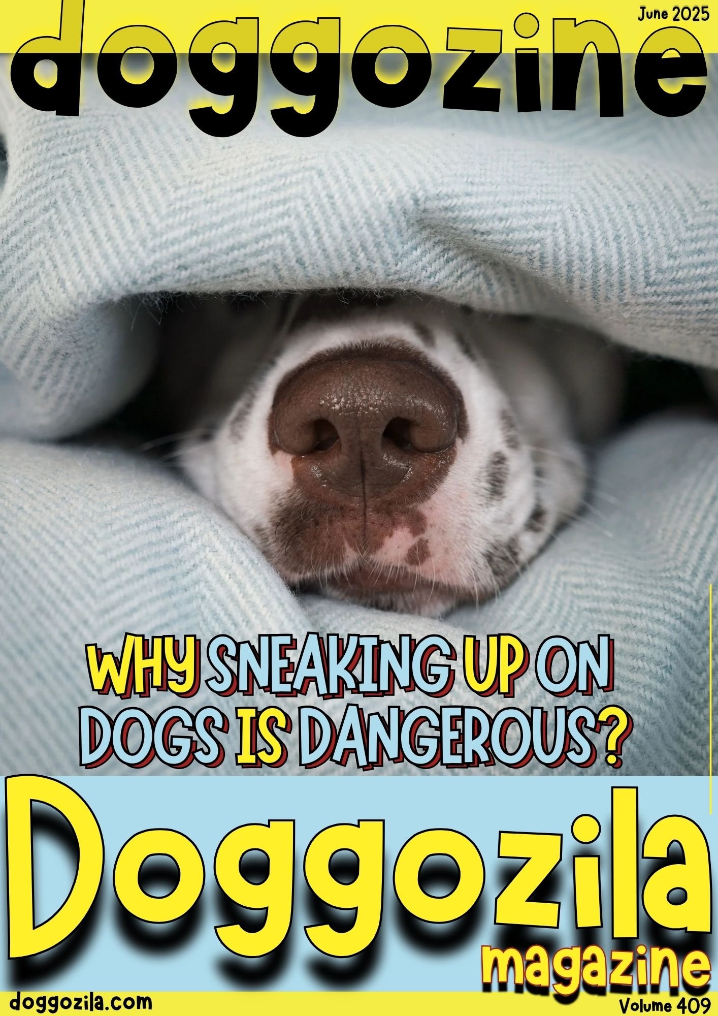 Cover Design for Doggozila Magazine volume 409