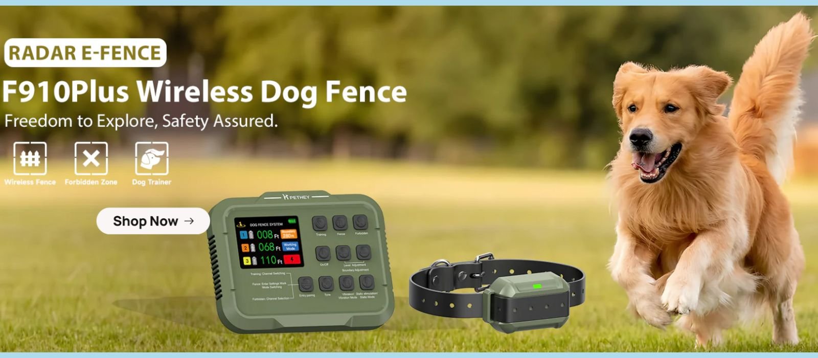 GPS WIRELESS DOG FENCE - RADAR E-FENCE at doggozila dog shop