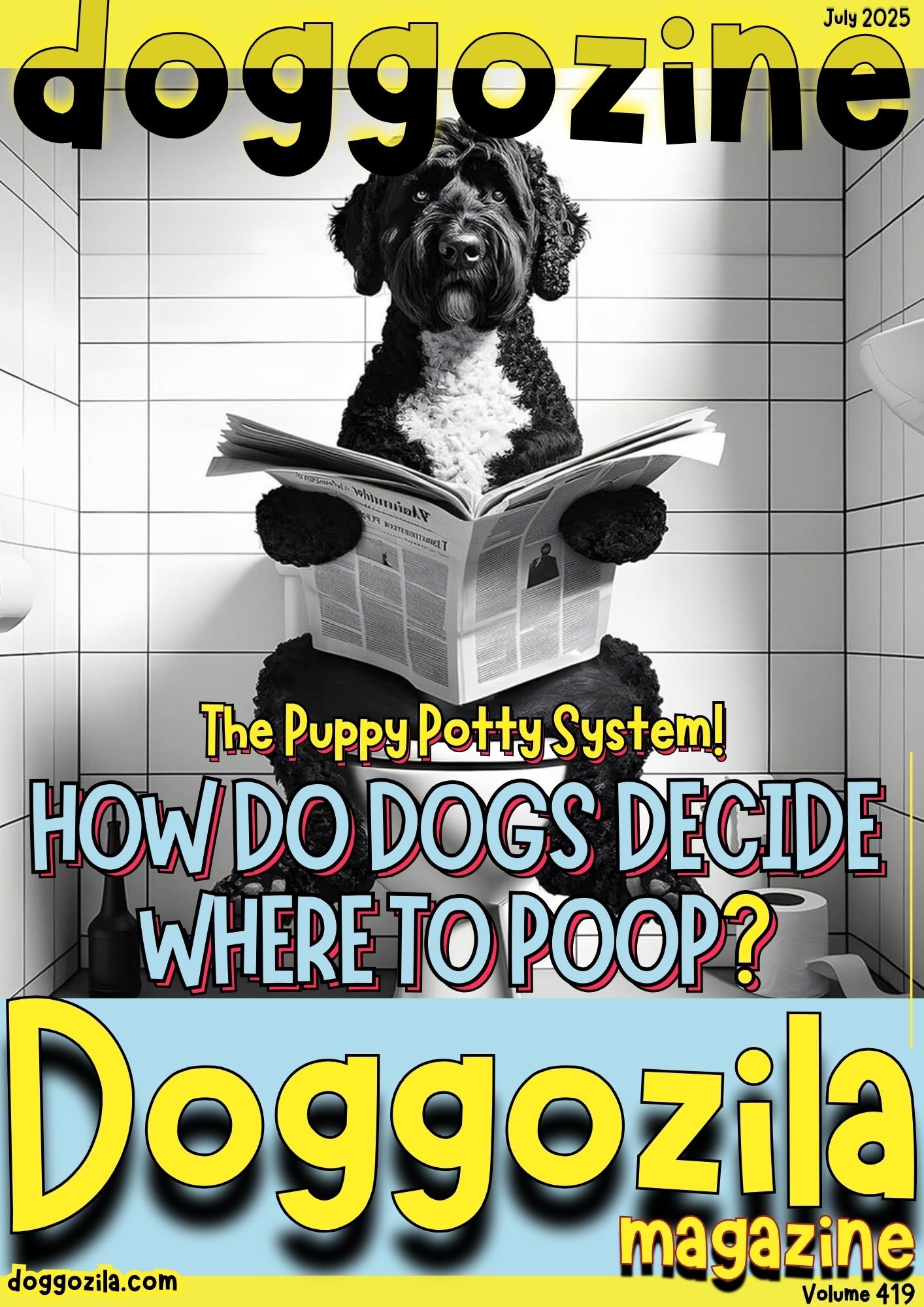 Cover Design for Doggozila Magazine Volume 419