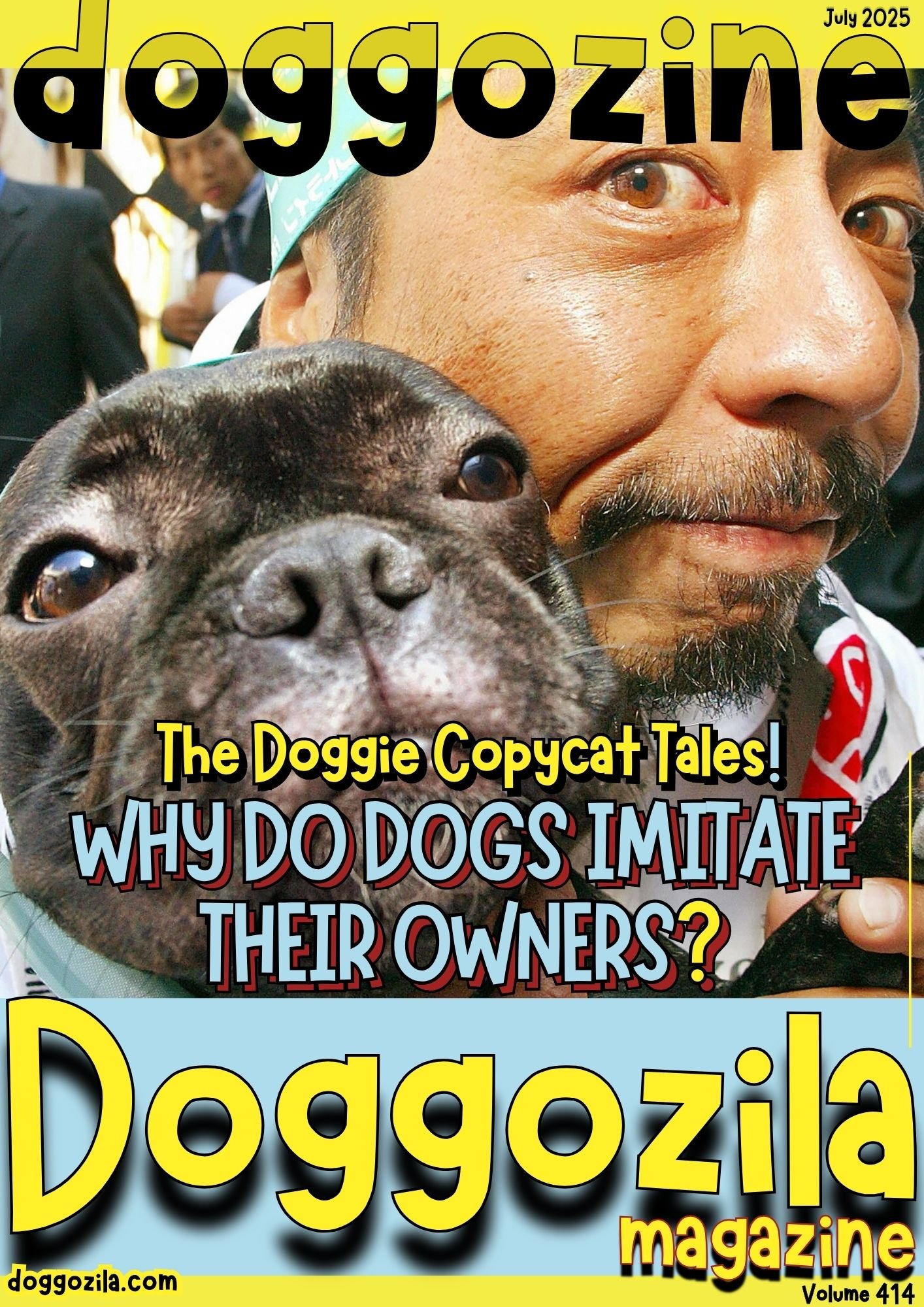 Cover Design for the Dog Magazine Doggozila about Why Do Dogs Imitate Their Owners Cover Design for Doggozila Magazine