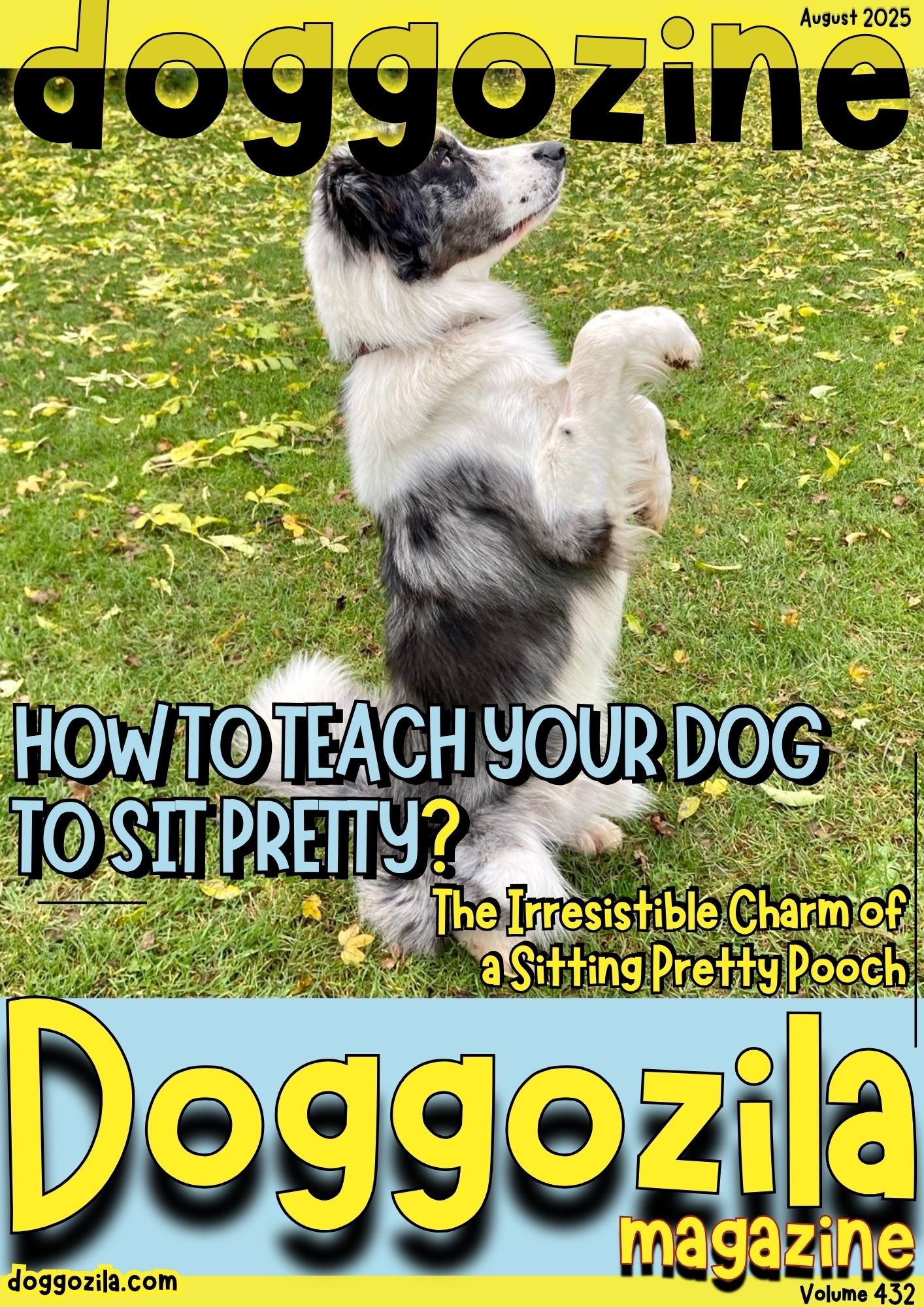 Cover Design for Doggozila Magazine Volume 432 of the dog magazines