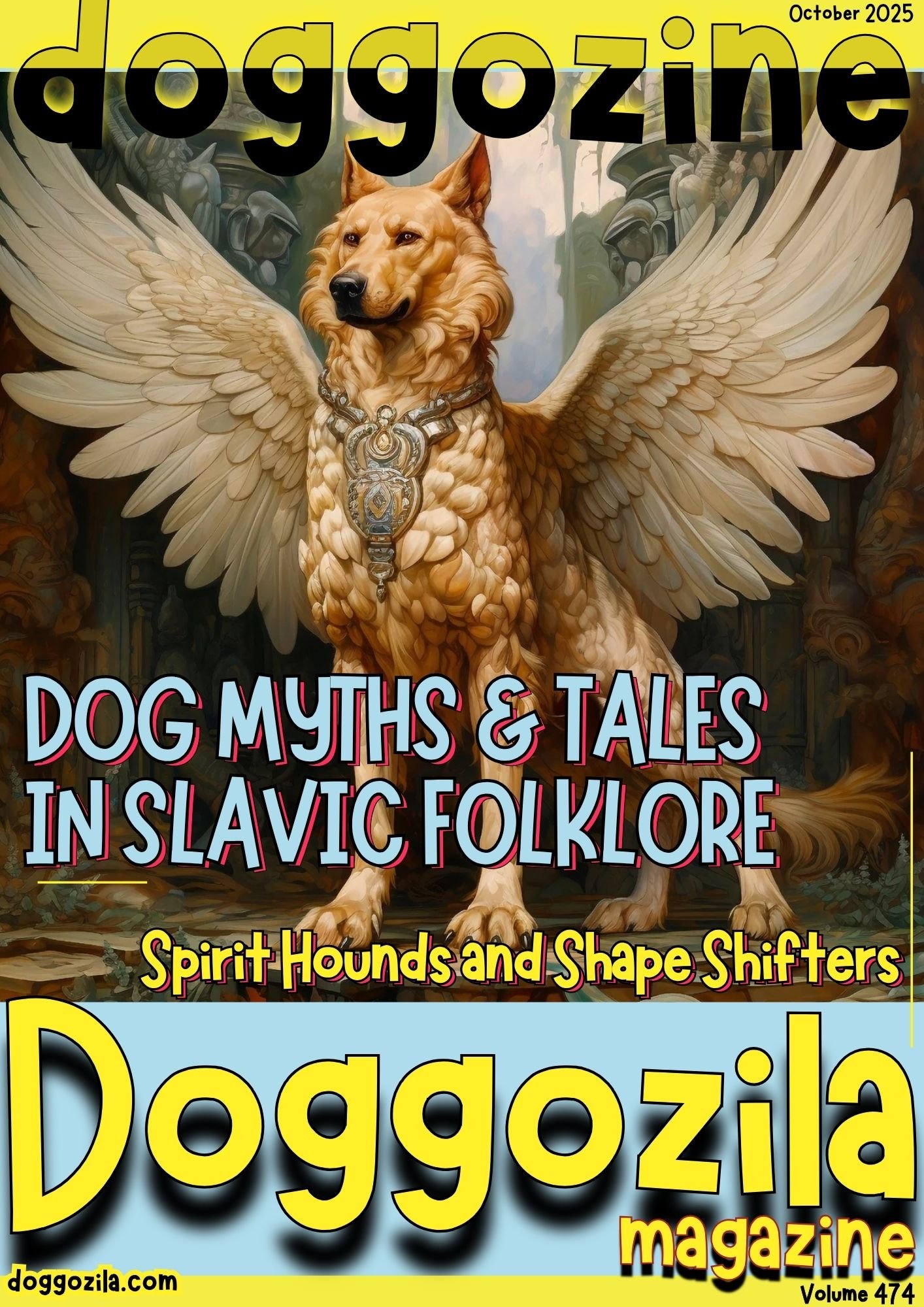Cover Design for the Dog Magazine Doggozila about Dog Myths in Slavic Folklore Cover Design for Doggozila Magazine Volume 474