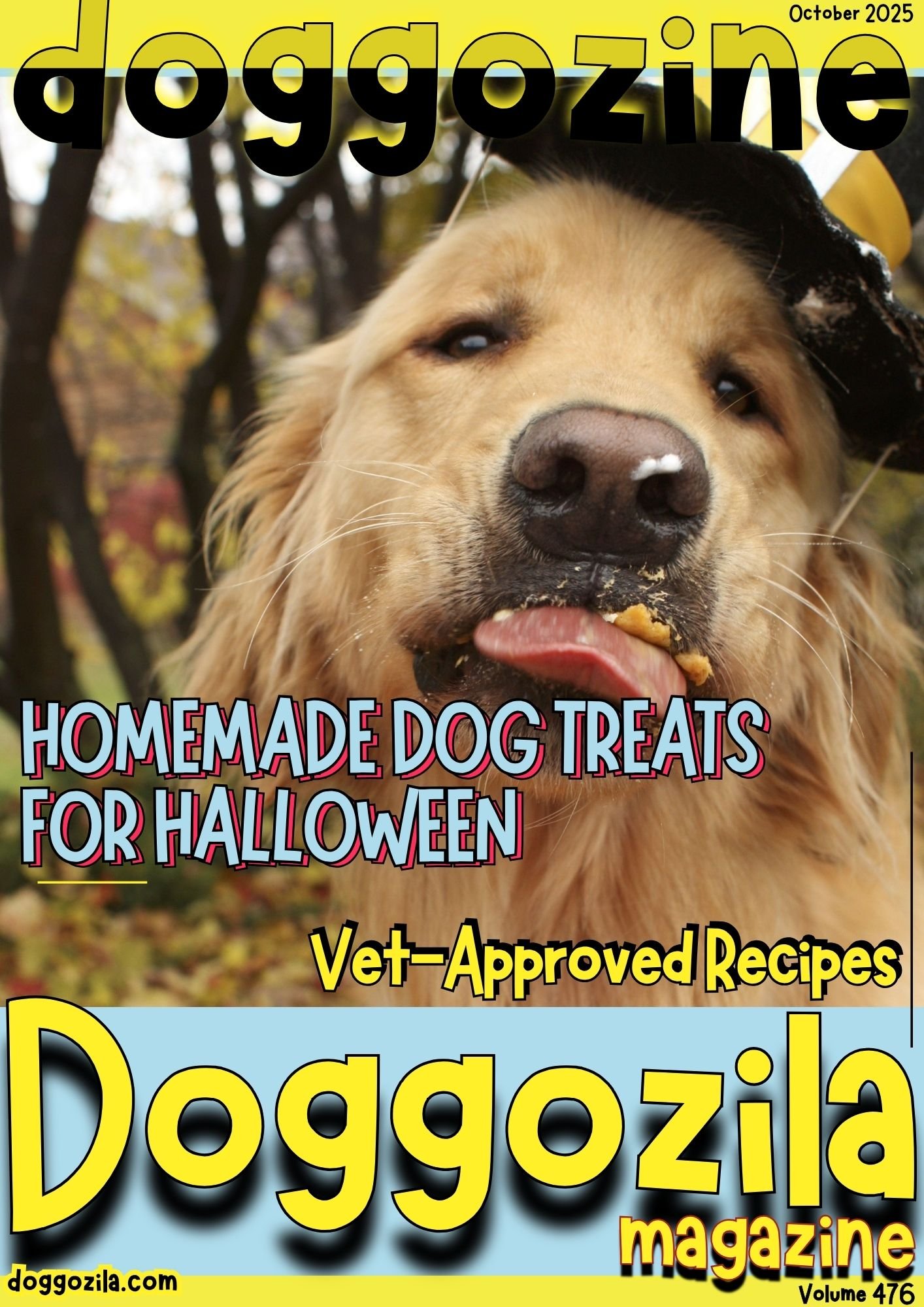 Cover Design for the Dog Magazine Doggozila about Homemade Dog Treats for Halloween - Vet-Approved Recipes Cover Design for Doggozila Magazine about Homemade Dog Treats for Halloween - Vet-Approved Recipes