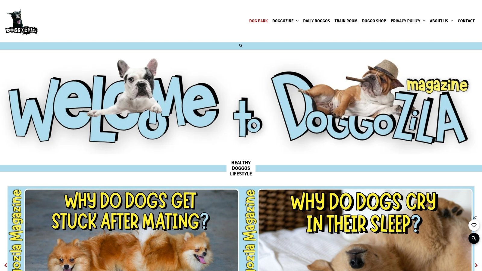 doggozila magazine homepage