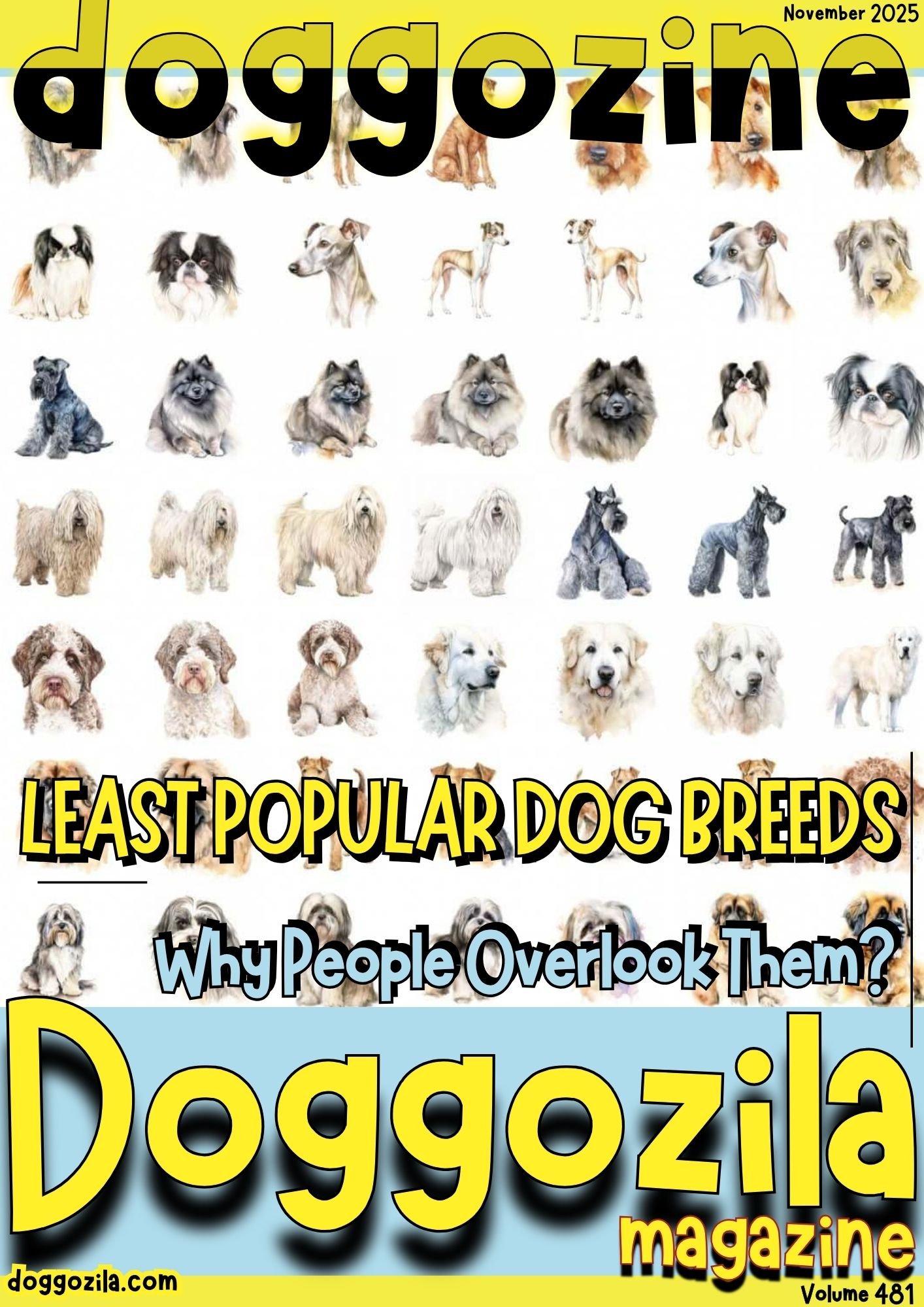 Cover Design for Doggozila Magazine Volume 481