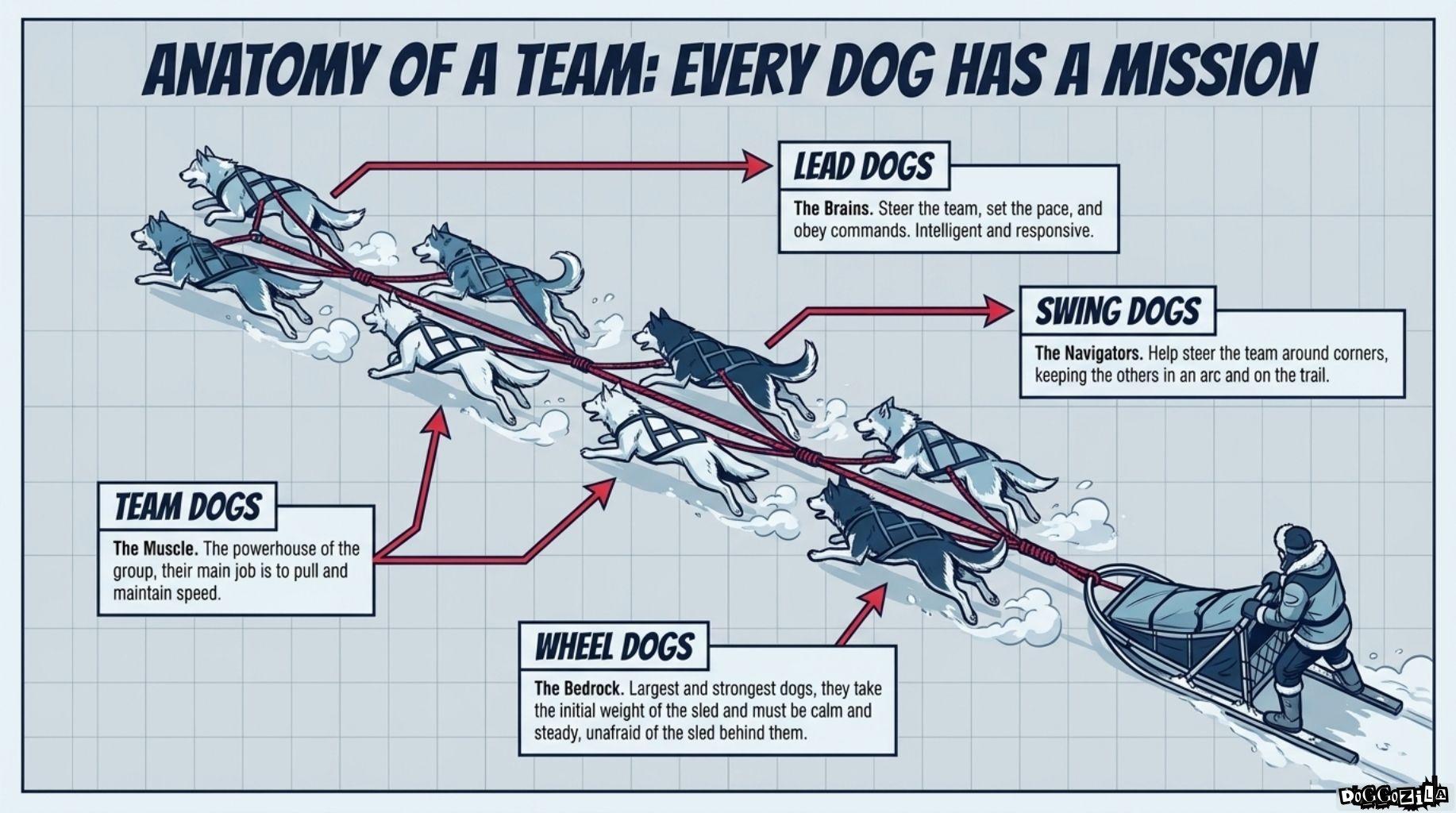 the sled dogs team structure