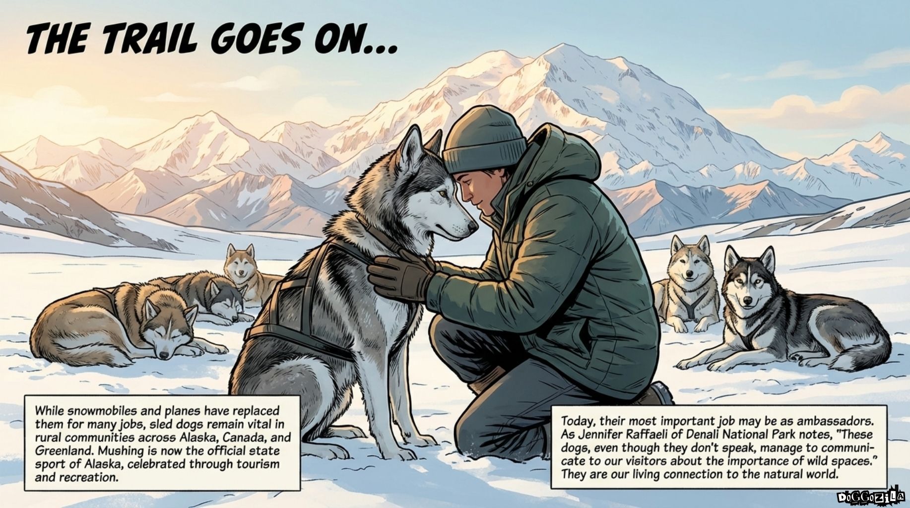 the sled dog race is going onn