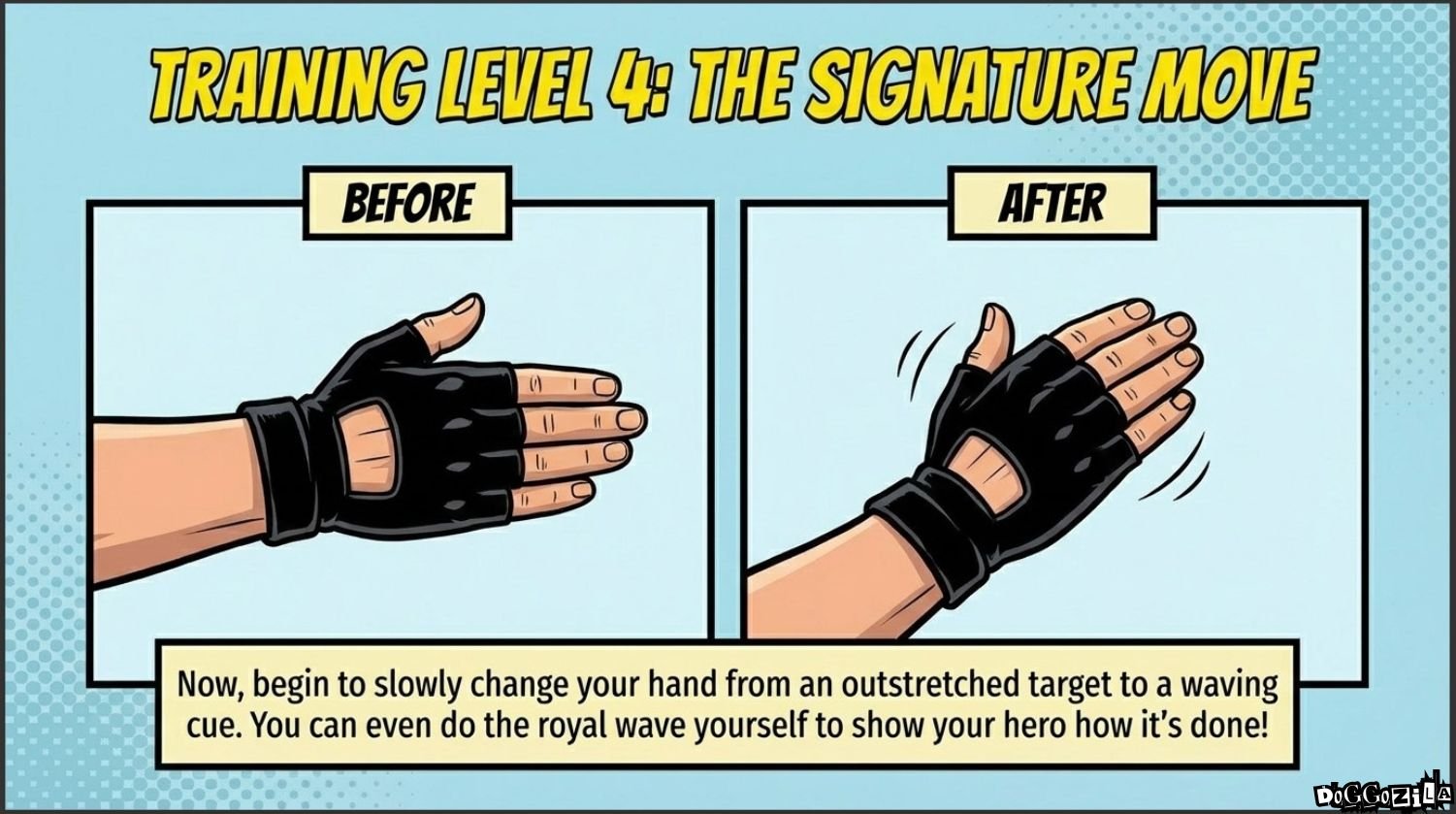 How to Teach Your Dog to Wave before and after