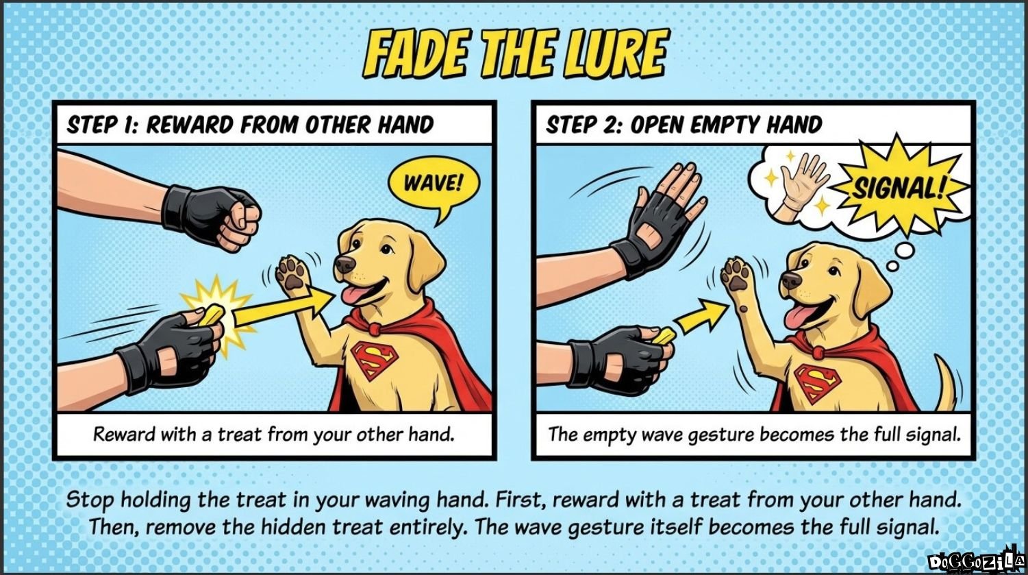 How to Teach Your Dog to Wave the two steps