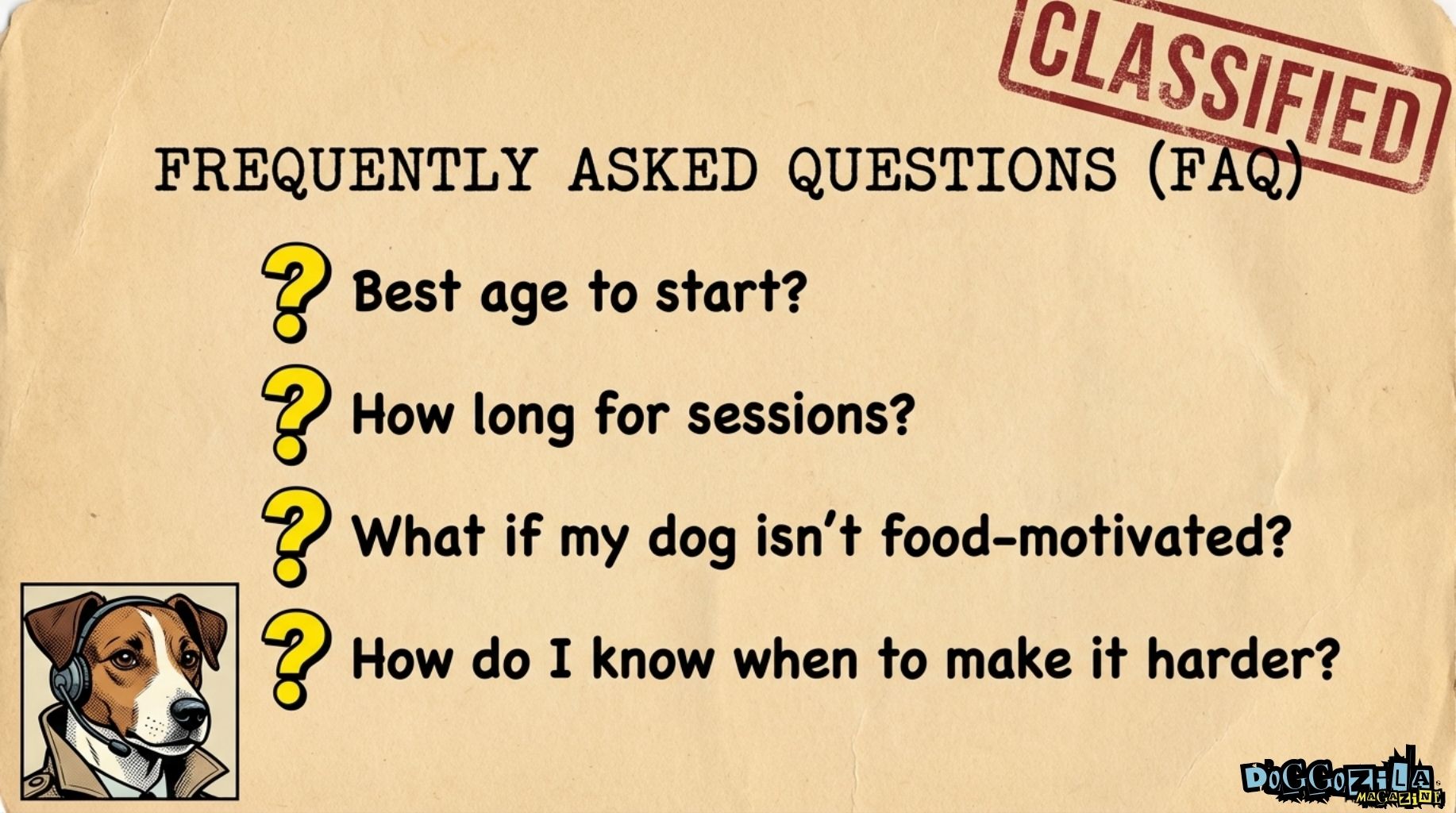 frequently asked questions about dog search training
