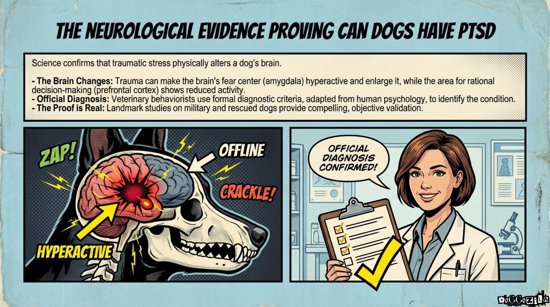 neurological evidence of PTSD in dogs