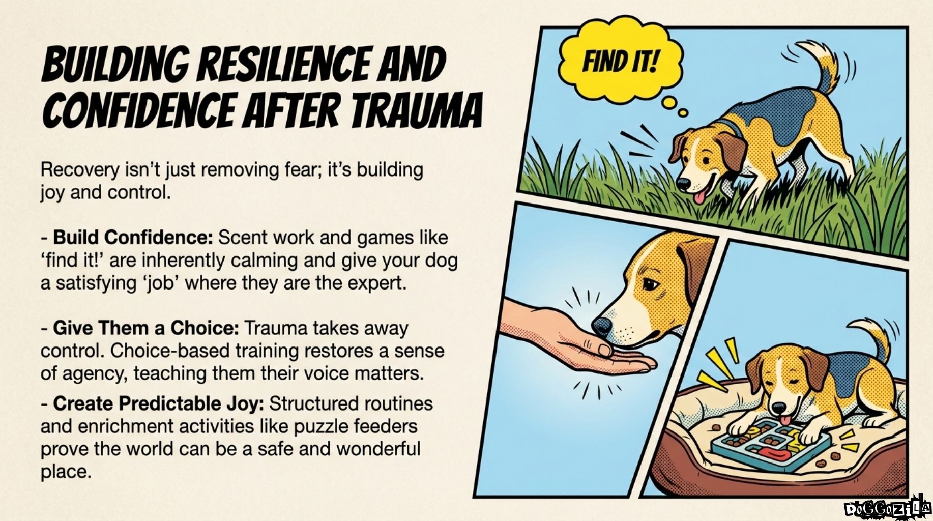 Build resilience and confidence after dog trauma