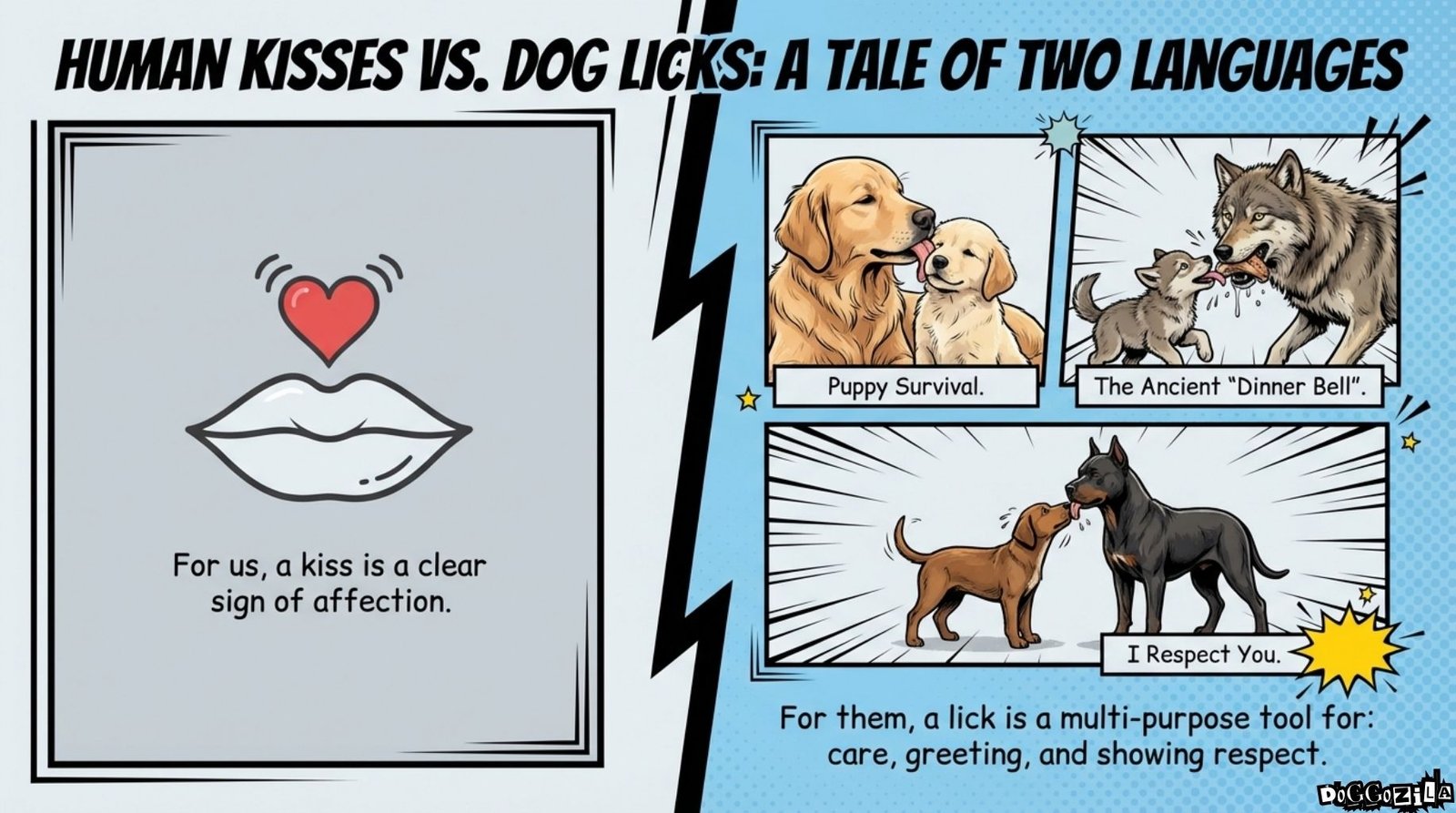 human kisses versus dog licks