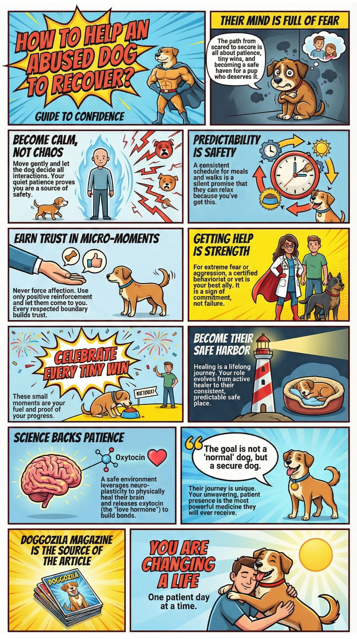 How to help an abused dog recover