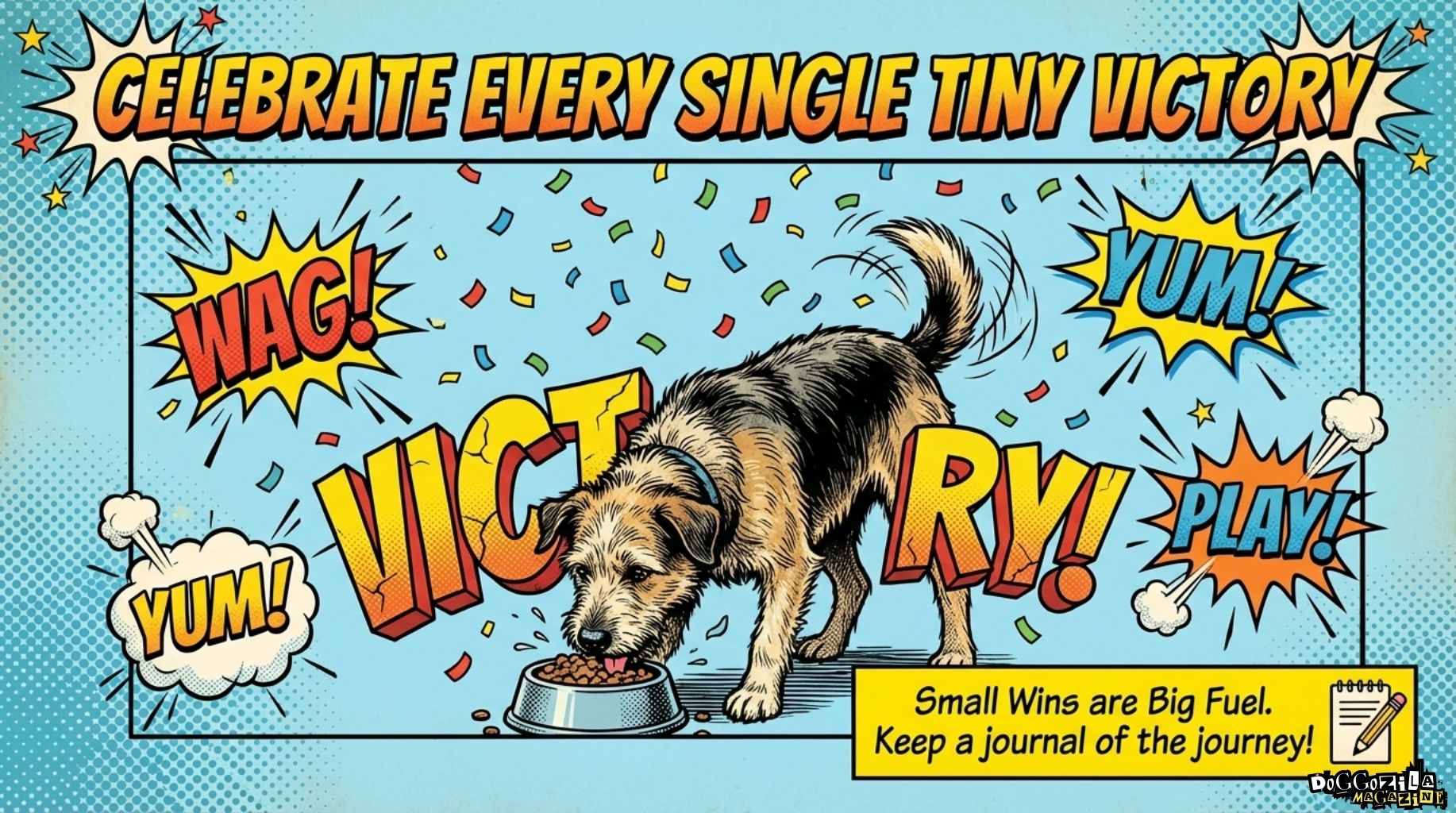 Celebrate every victory when you help an abused dog recover
