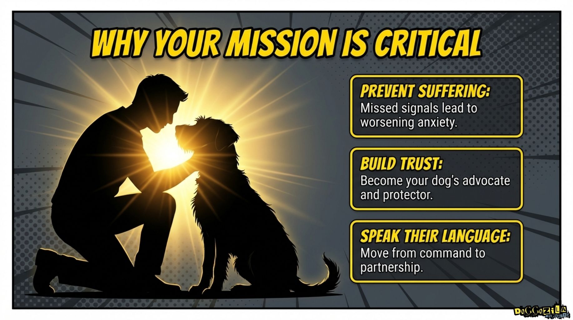 How to Recognize Fear and Worry in dogs to prevent suffering and build trust