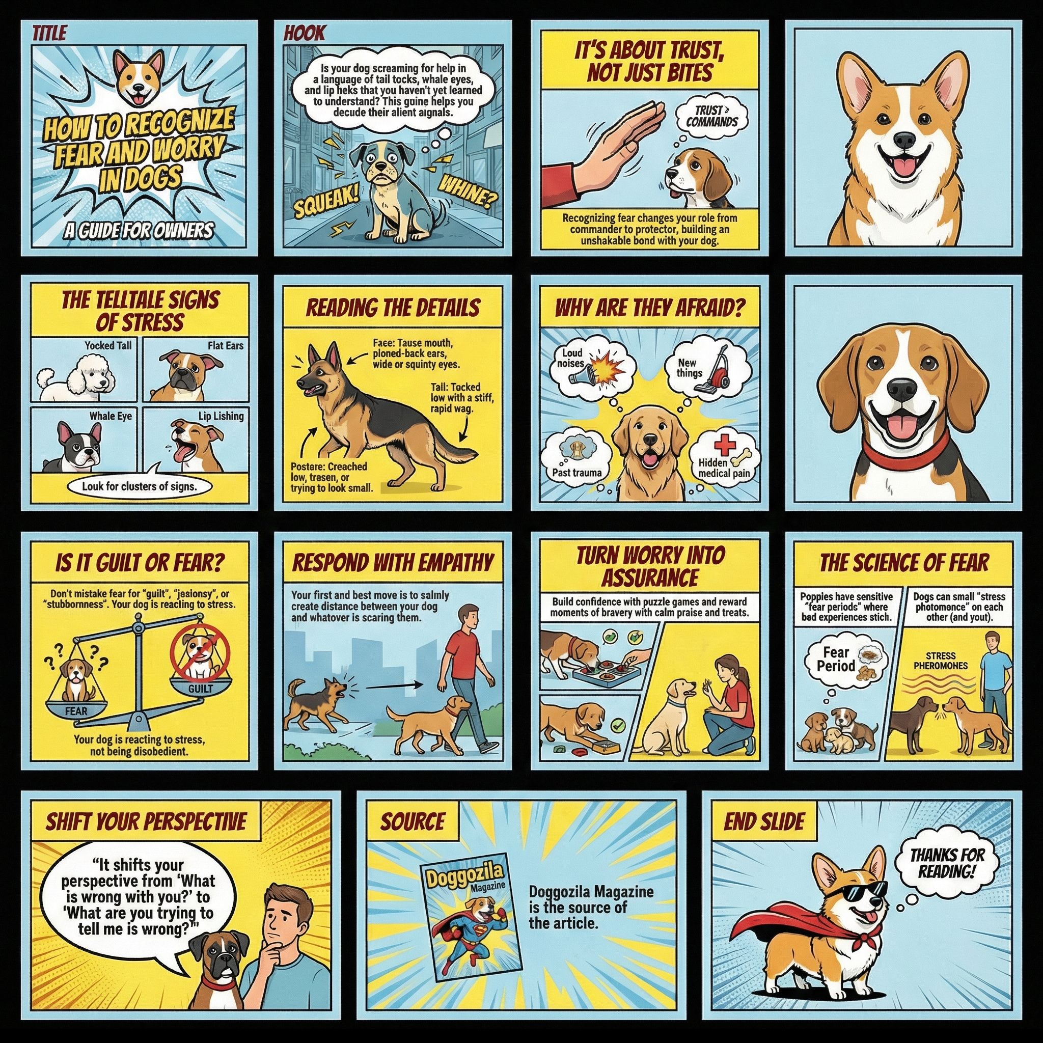 How to Recognize Fear and Worry in dogs