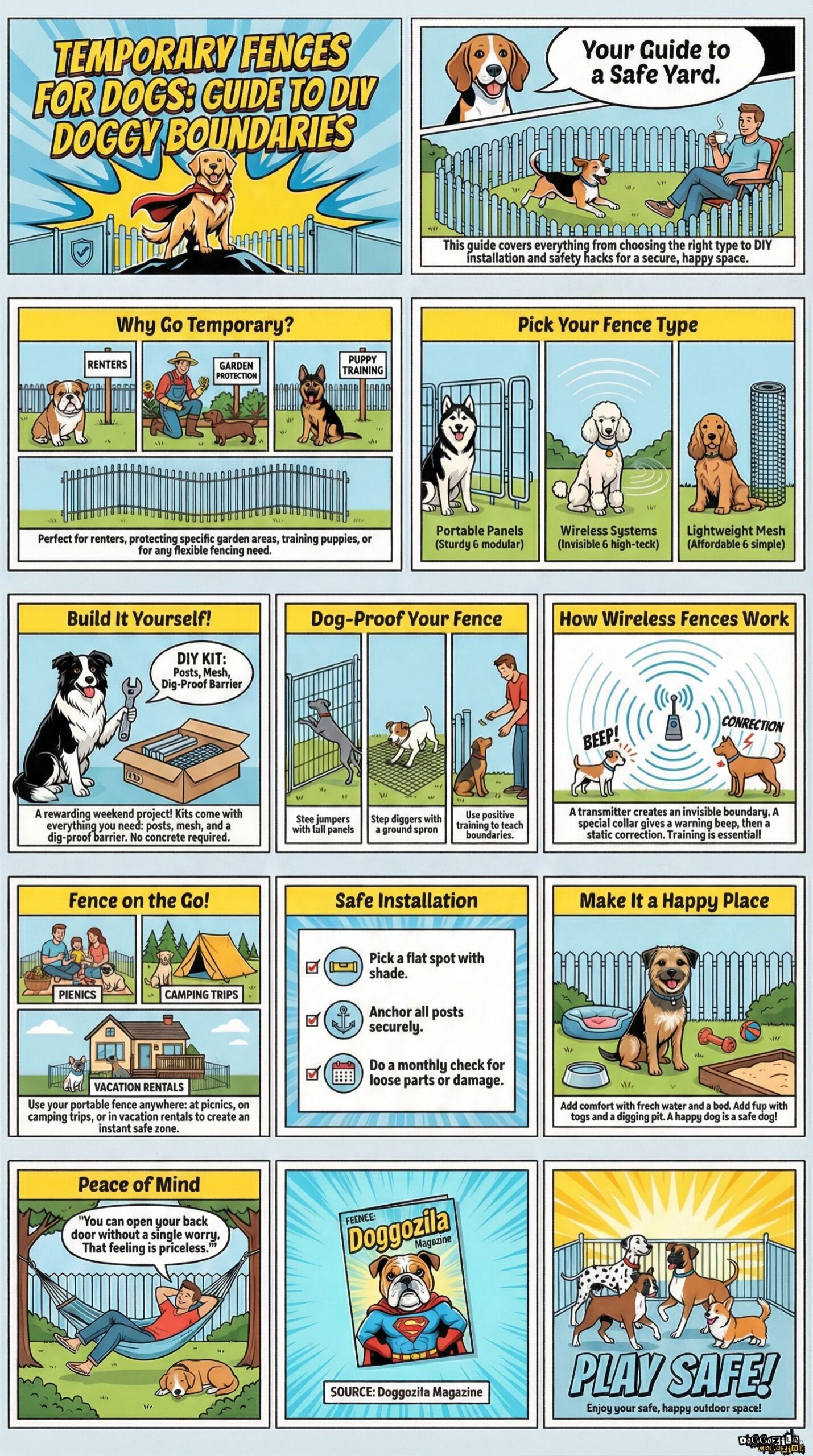 Step by step guide to Temporary Fences for Dogs
