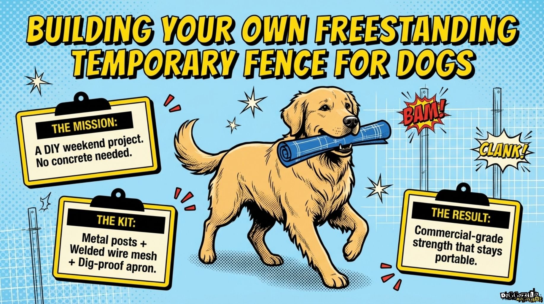 Build Freestanding DIY fence for dogs