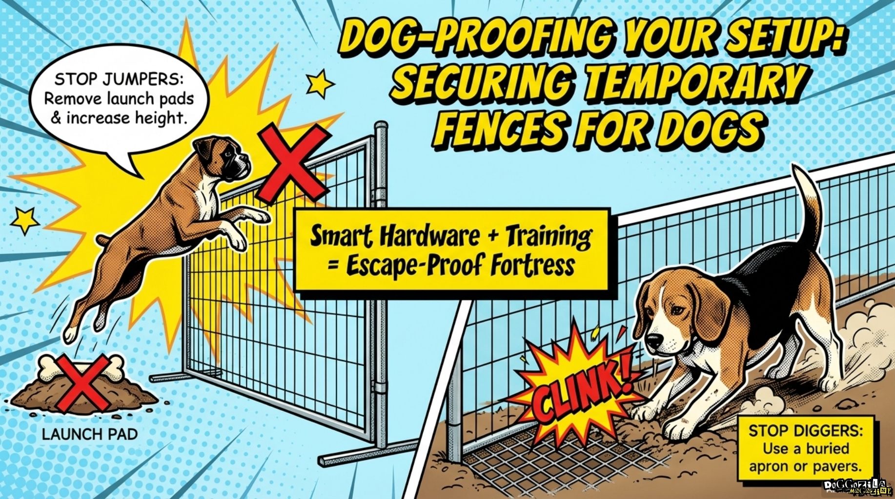 dog-proofing your setup in the yard
