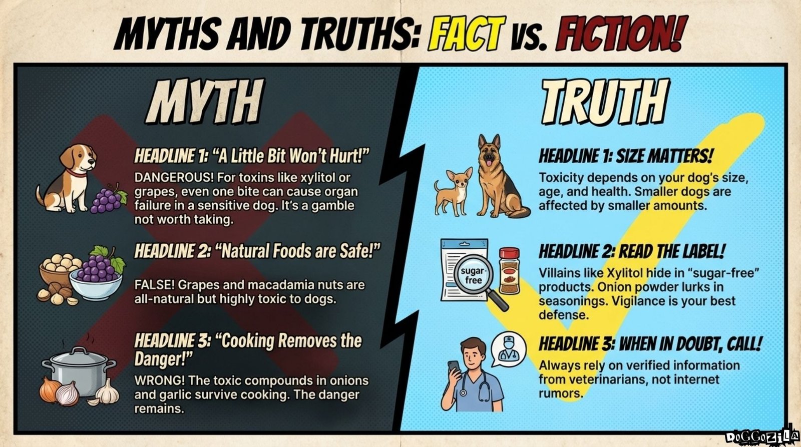 Myths about Toxic food for dogs