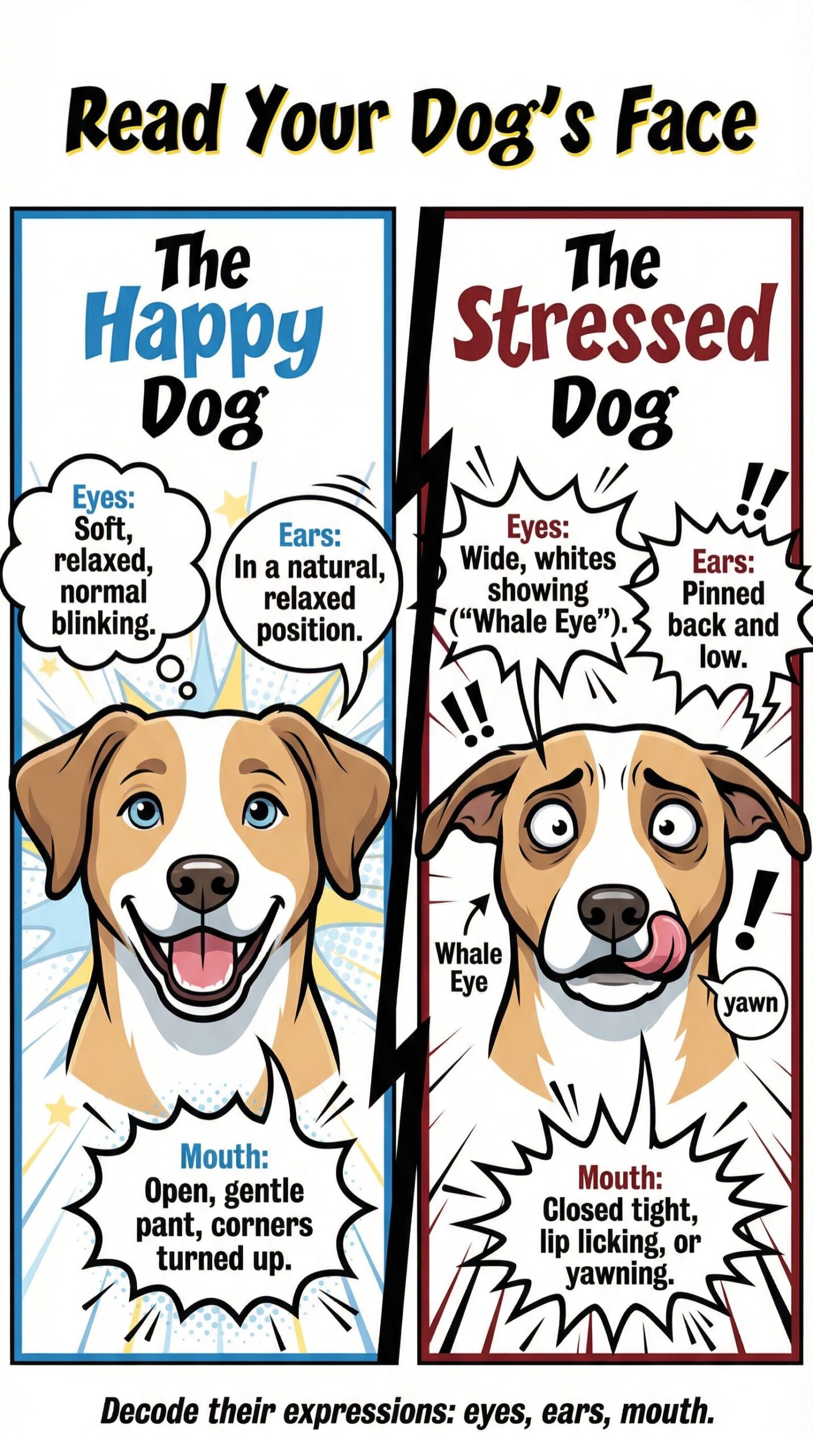 how to read your dog's face