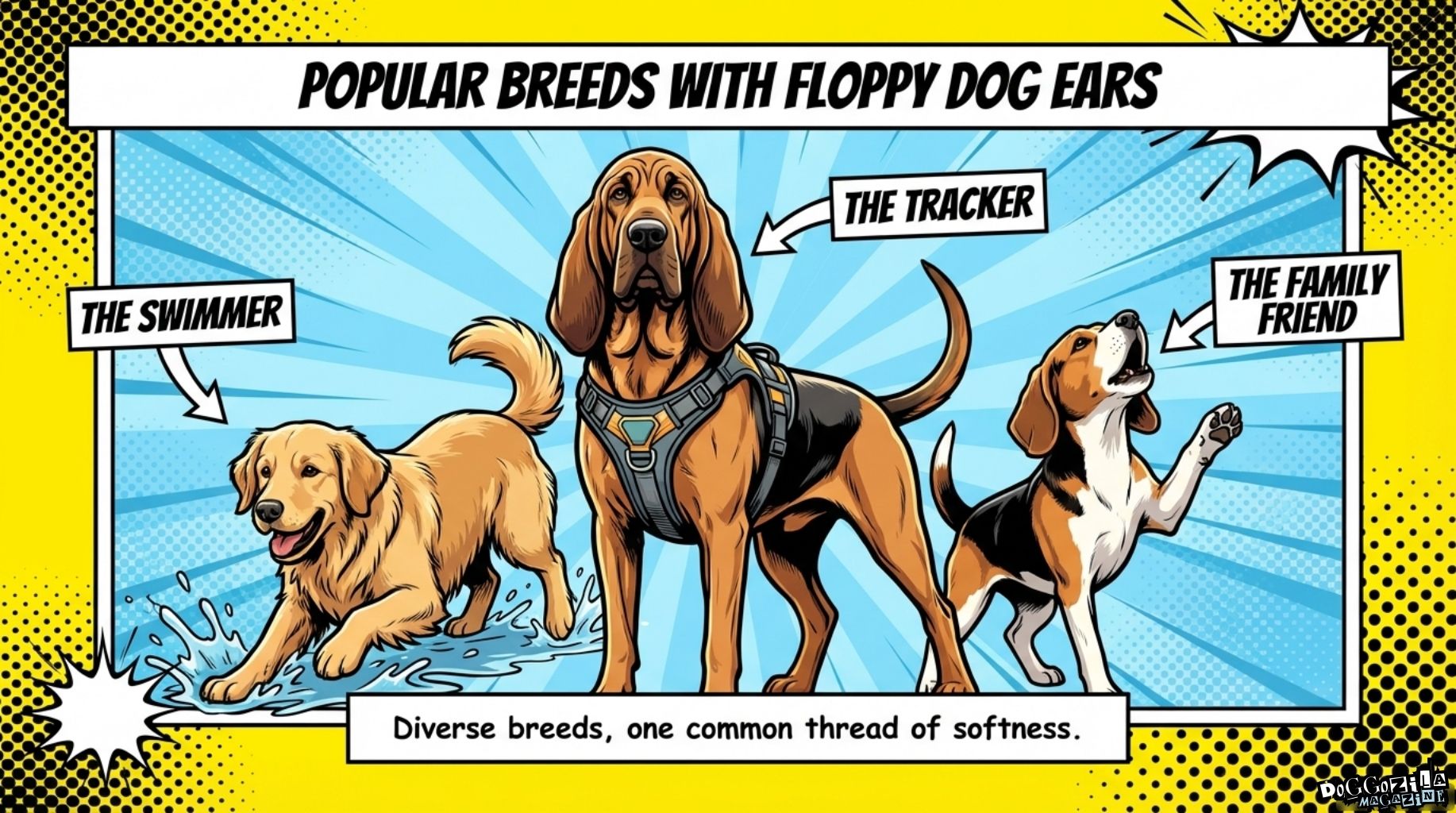 popular breeds with floppy dog ears