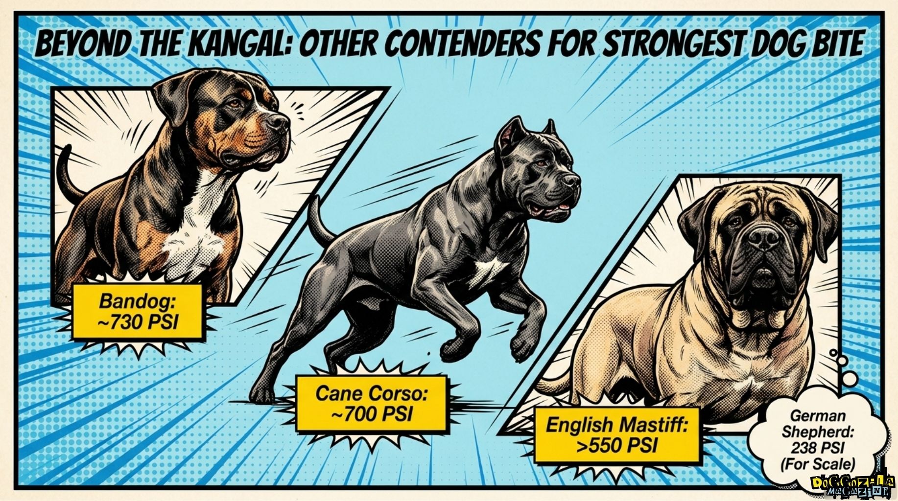 The Bandog, cane corso and english mastiff