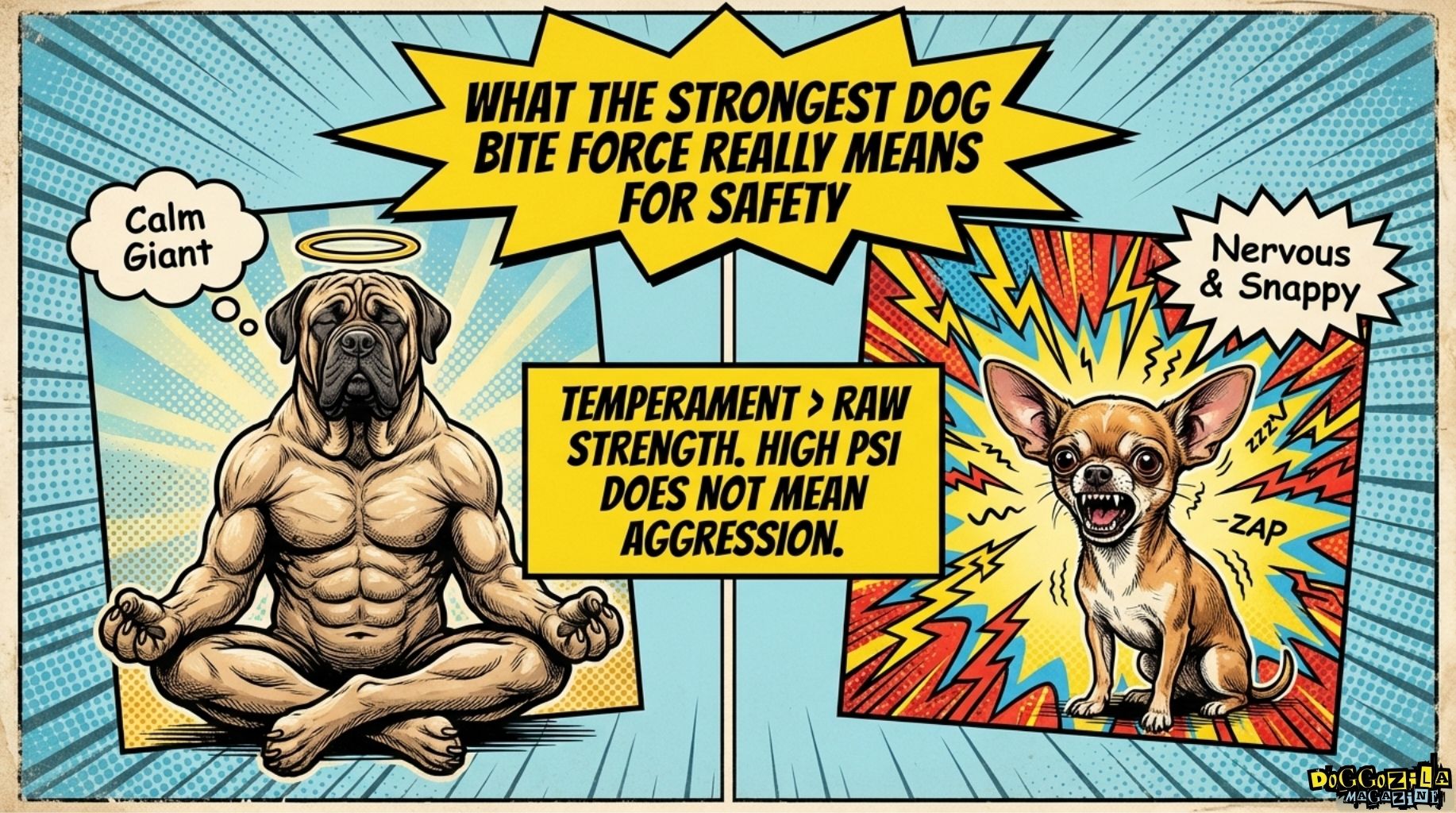 big dogs are calmer than small dogs that are more nervous