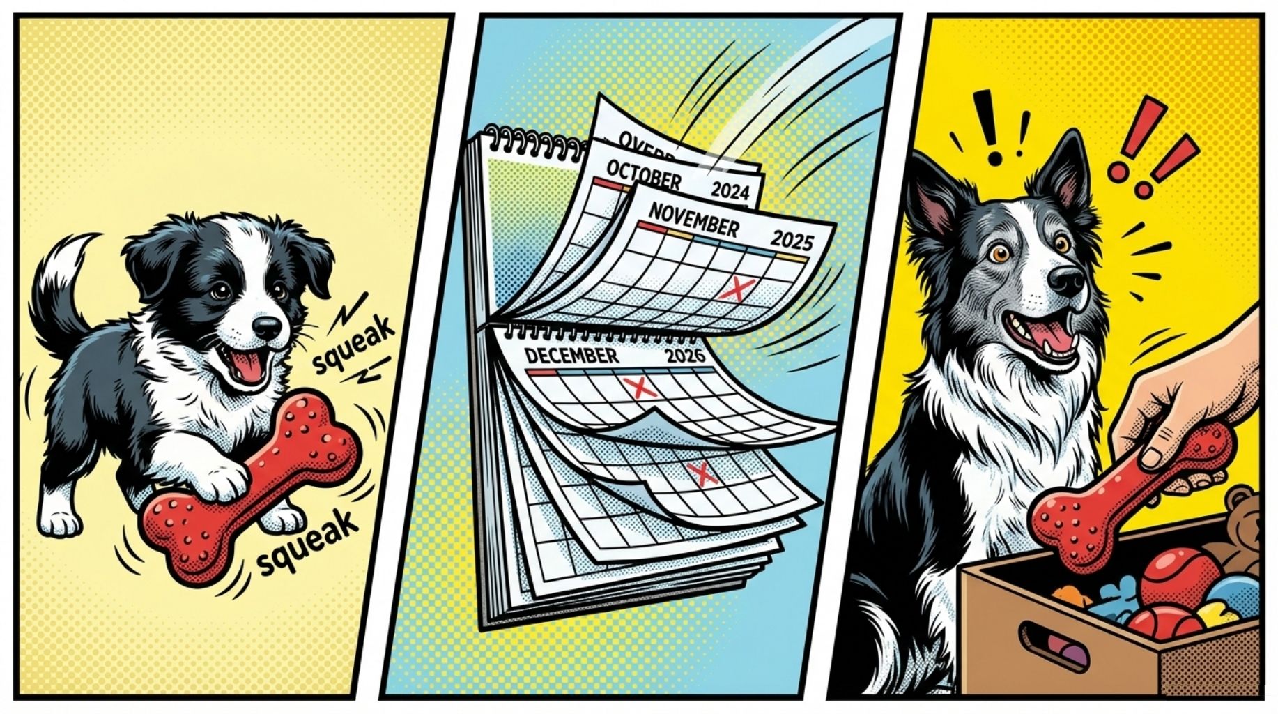 train your dog consistently to learn the names of his toys