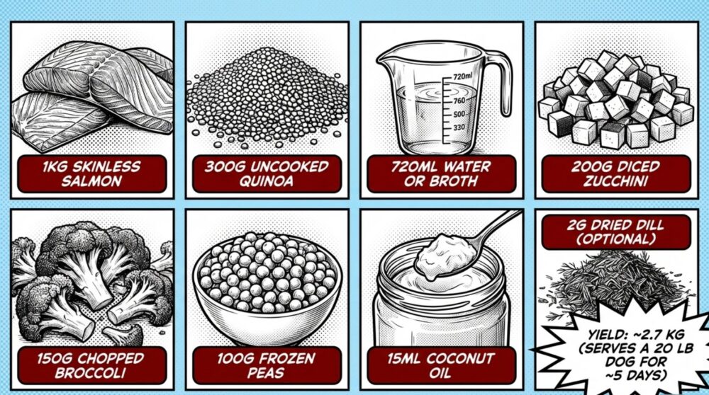 Hearty Salmon Dog Food Recipe