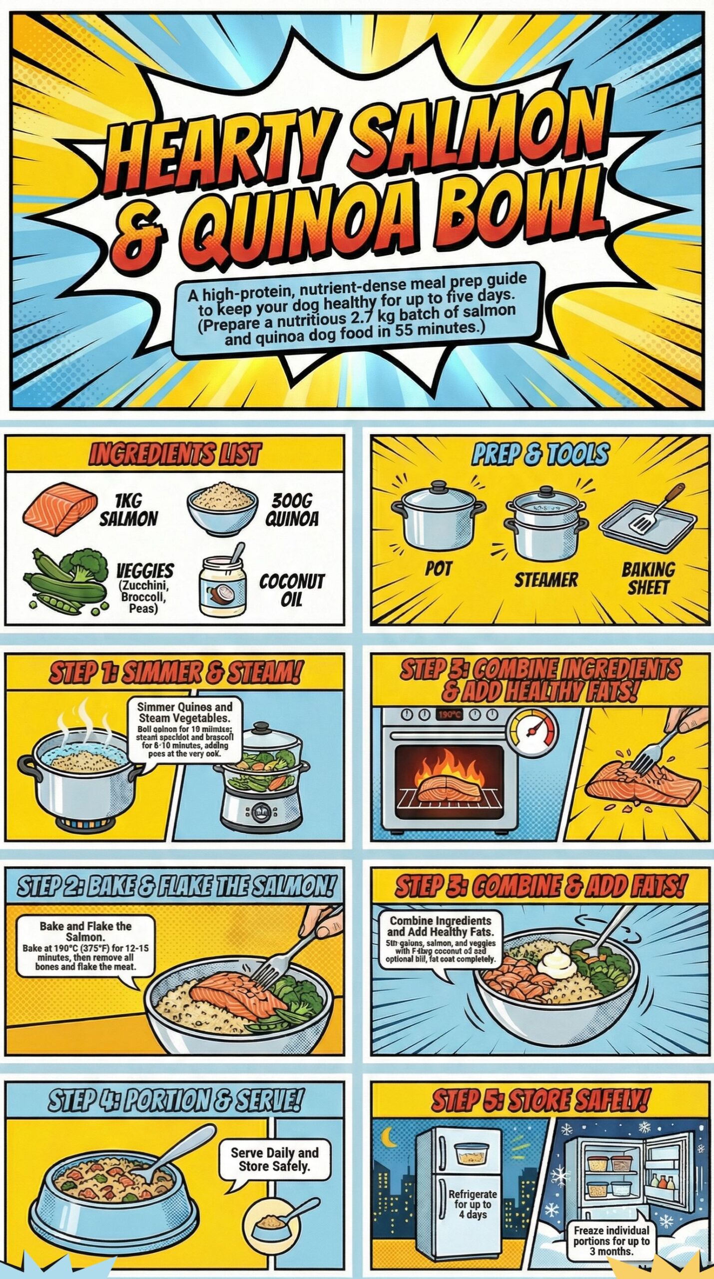 How to make the Hearty Salmon Dog Food Recipe