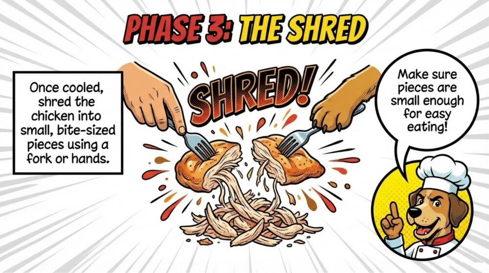 shred the chicken