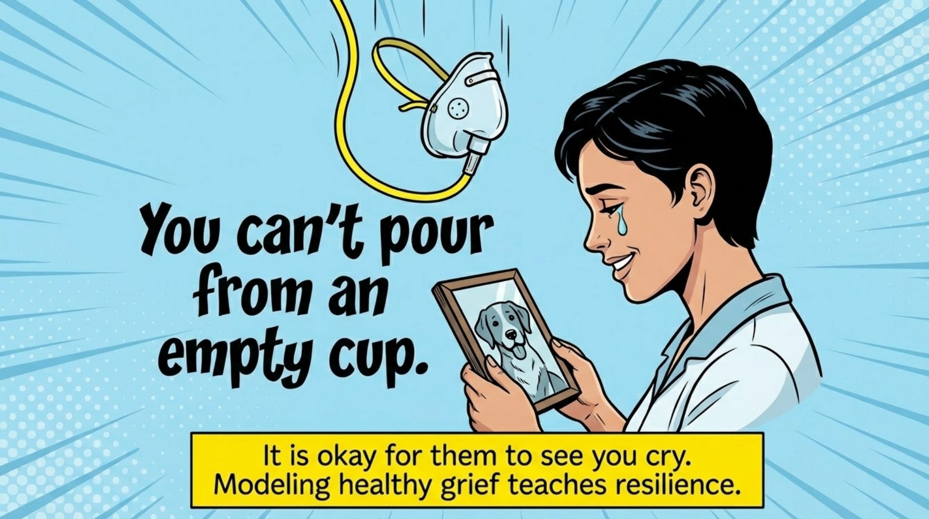 Manage your own grief first before comforting your child