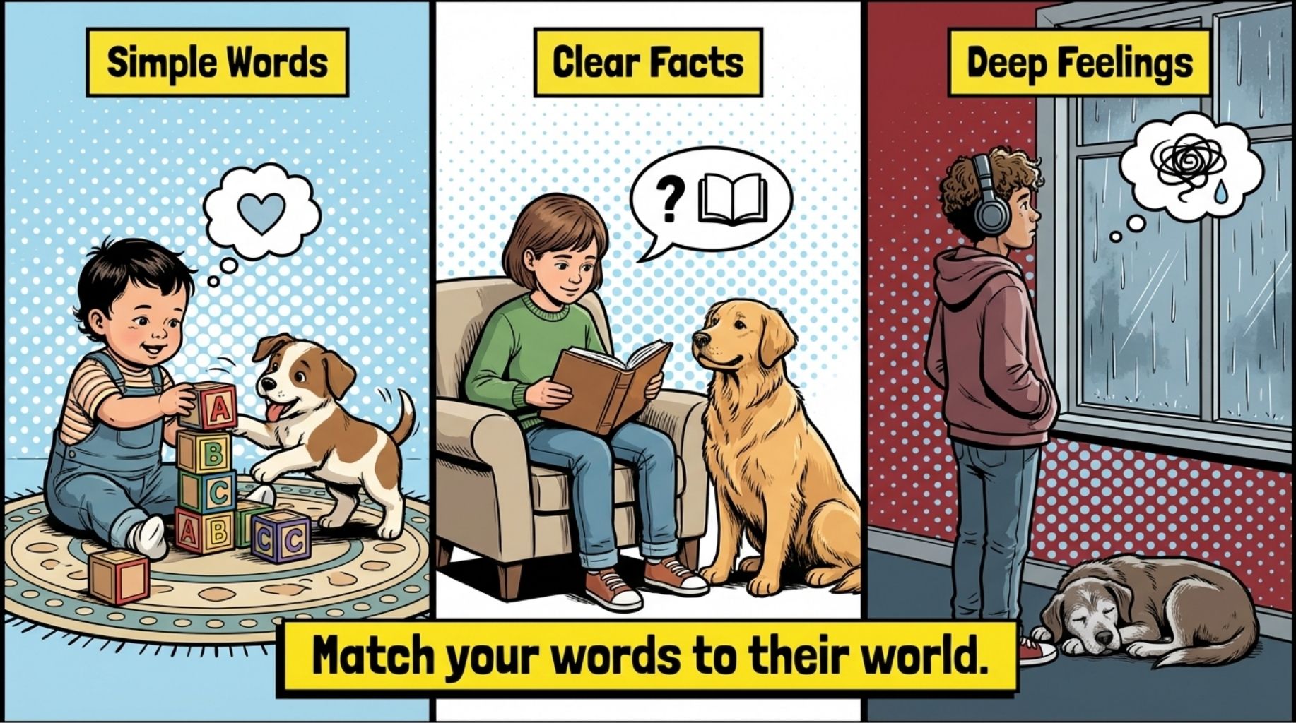 Age-appropriate explanations for child pet loss support