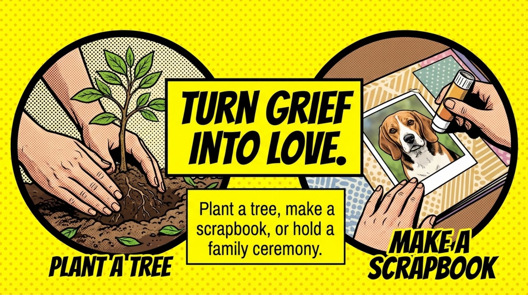 Create a memorial with your child to support the loss of the pet