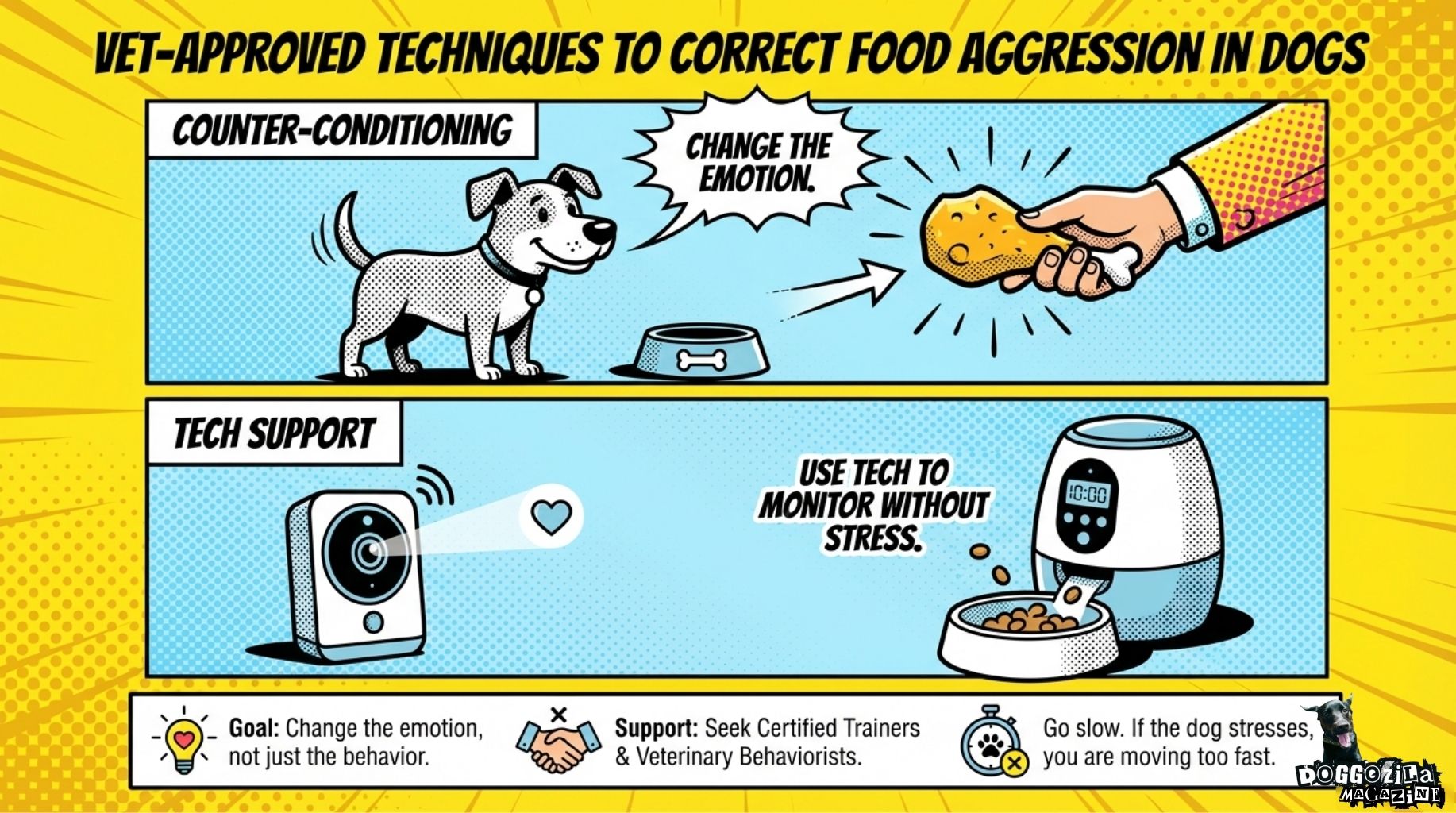 vet-approved techniques to correct food aggression in dogs