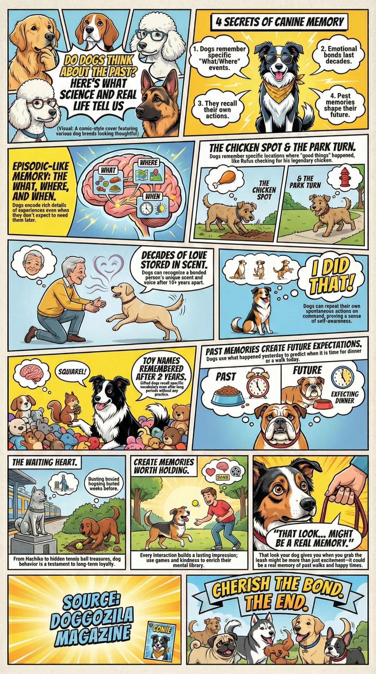comic book guide on dog memory