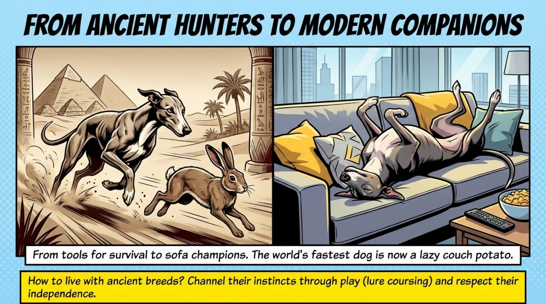 from ancient hunters to lazy couch potato dogs