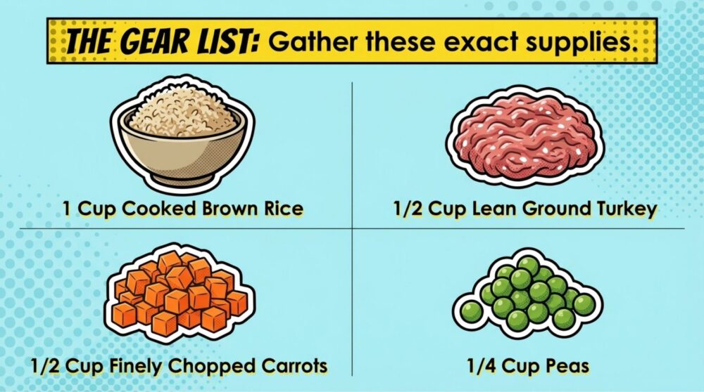 ingredients for Puppy Power Bowl recipe