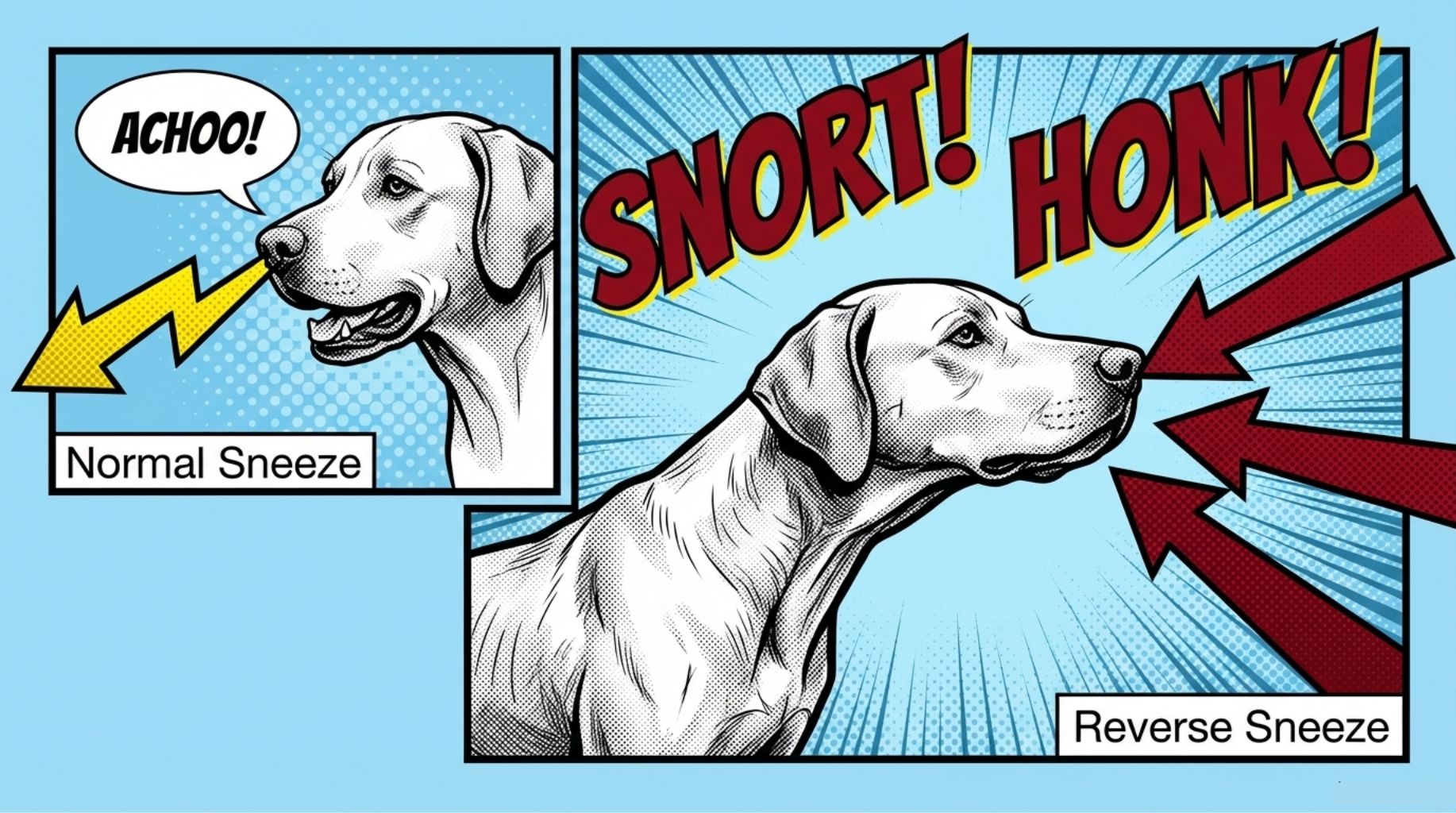 Reverse Sneezing in Dogs usually have silly sounds