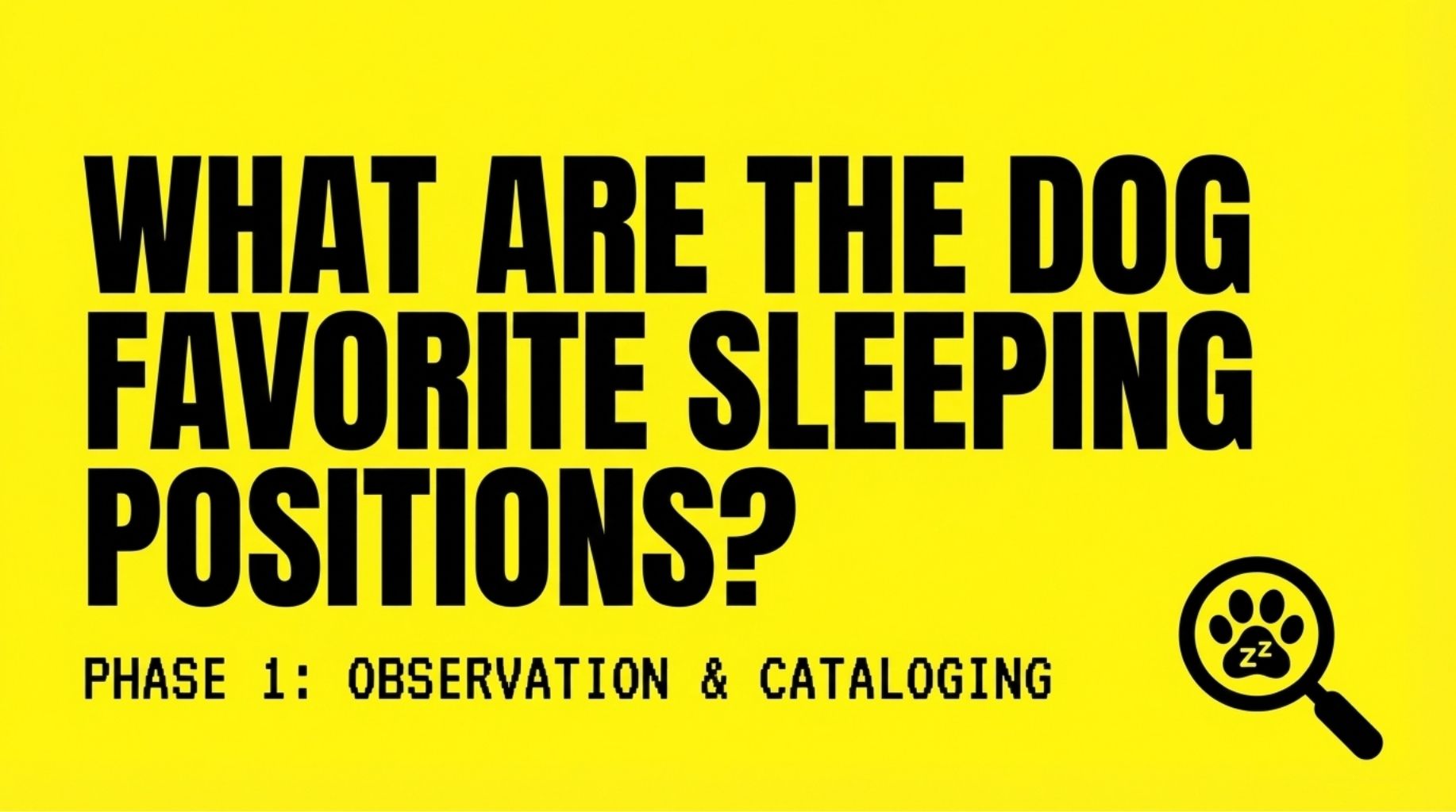 what are the dog's favorite sleeping positions