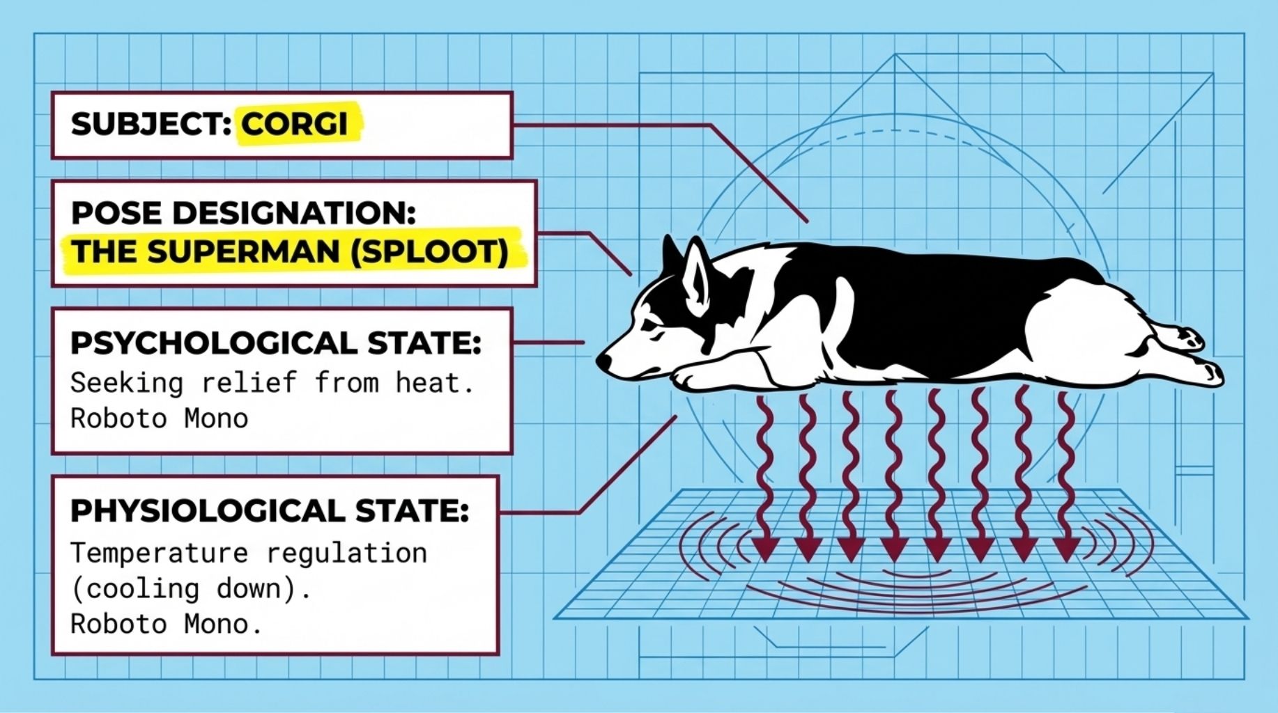 The superman sleeping dog position