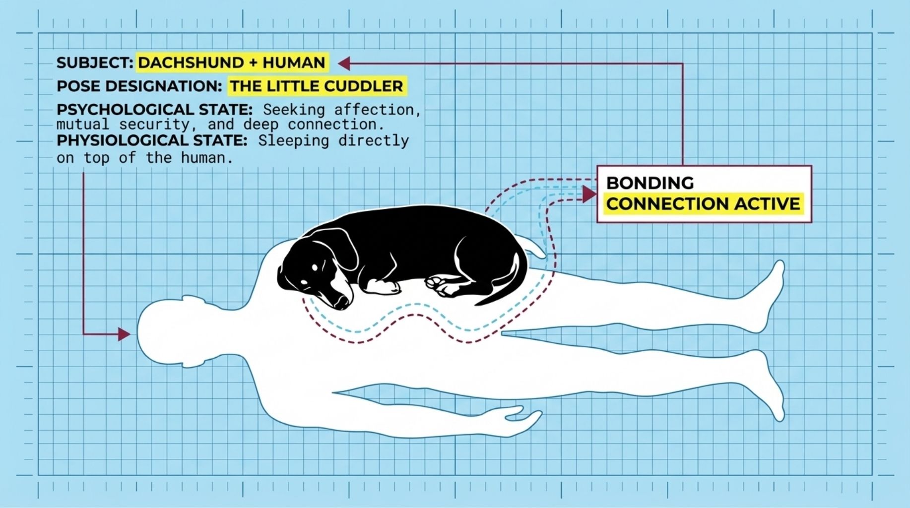 The little cuddler sleeping dog position