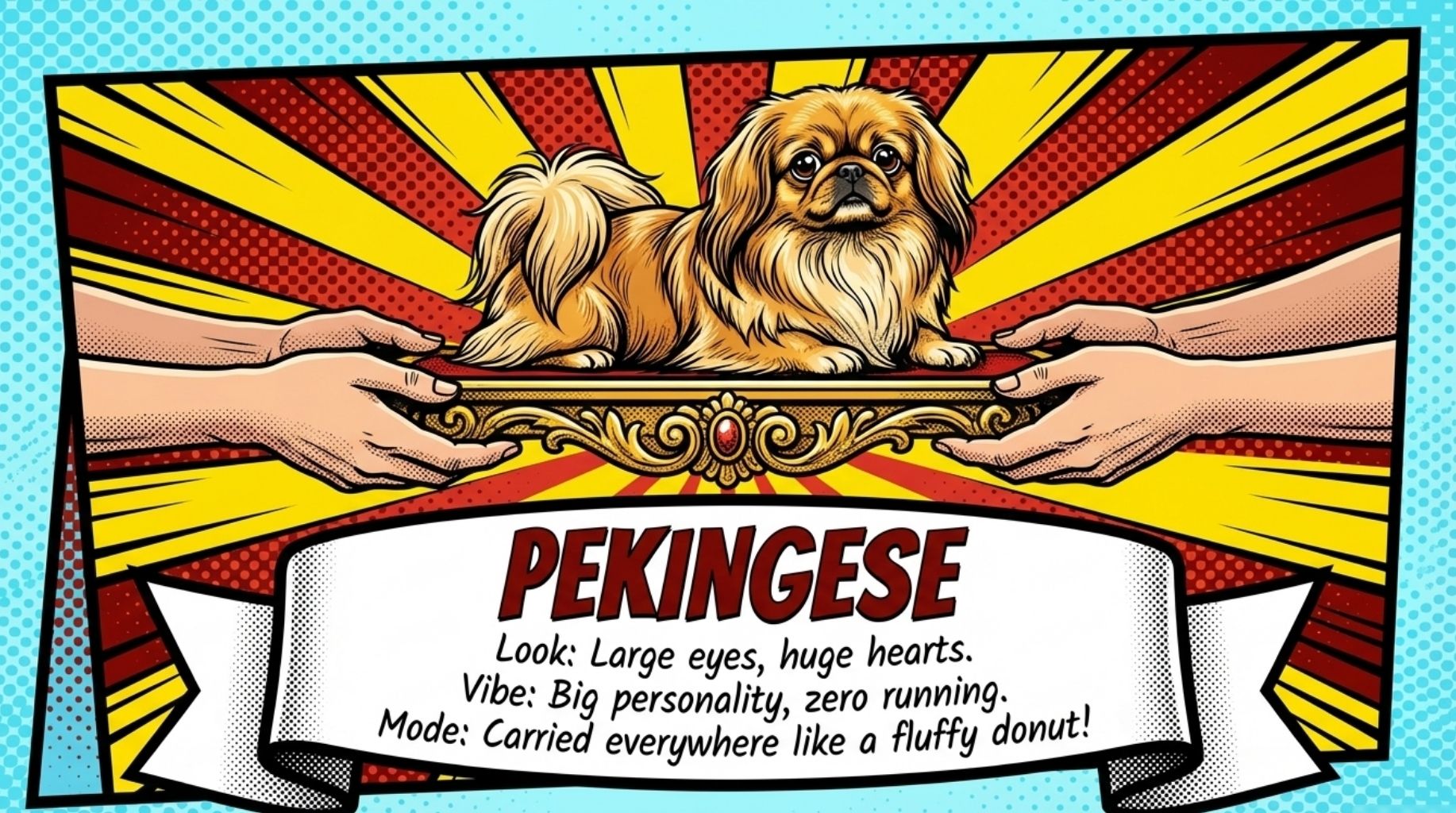 Pekingese kind of the lazy dogs