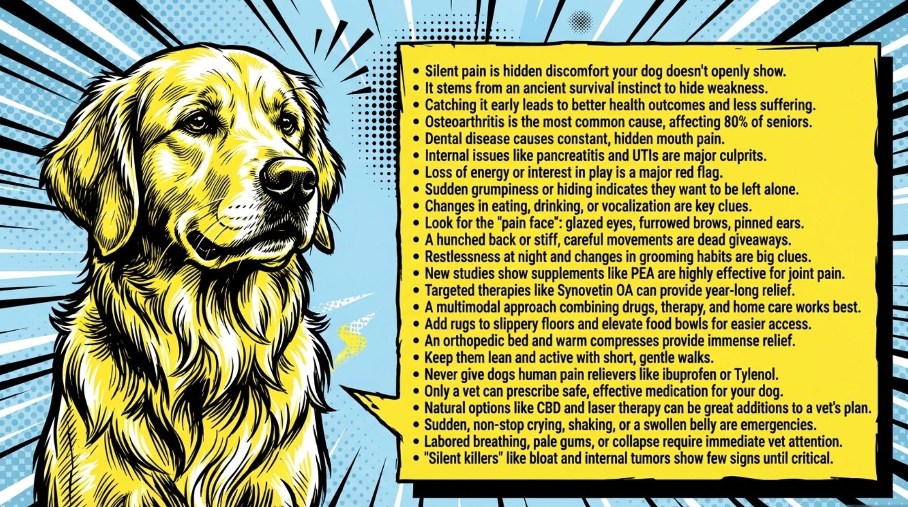 key takeaways about dogs suffering in silence