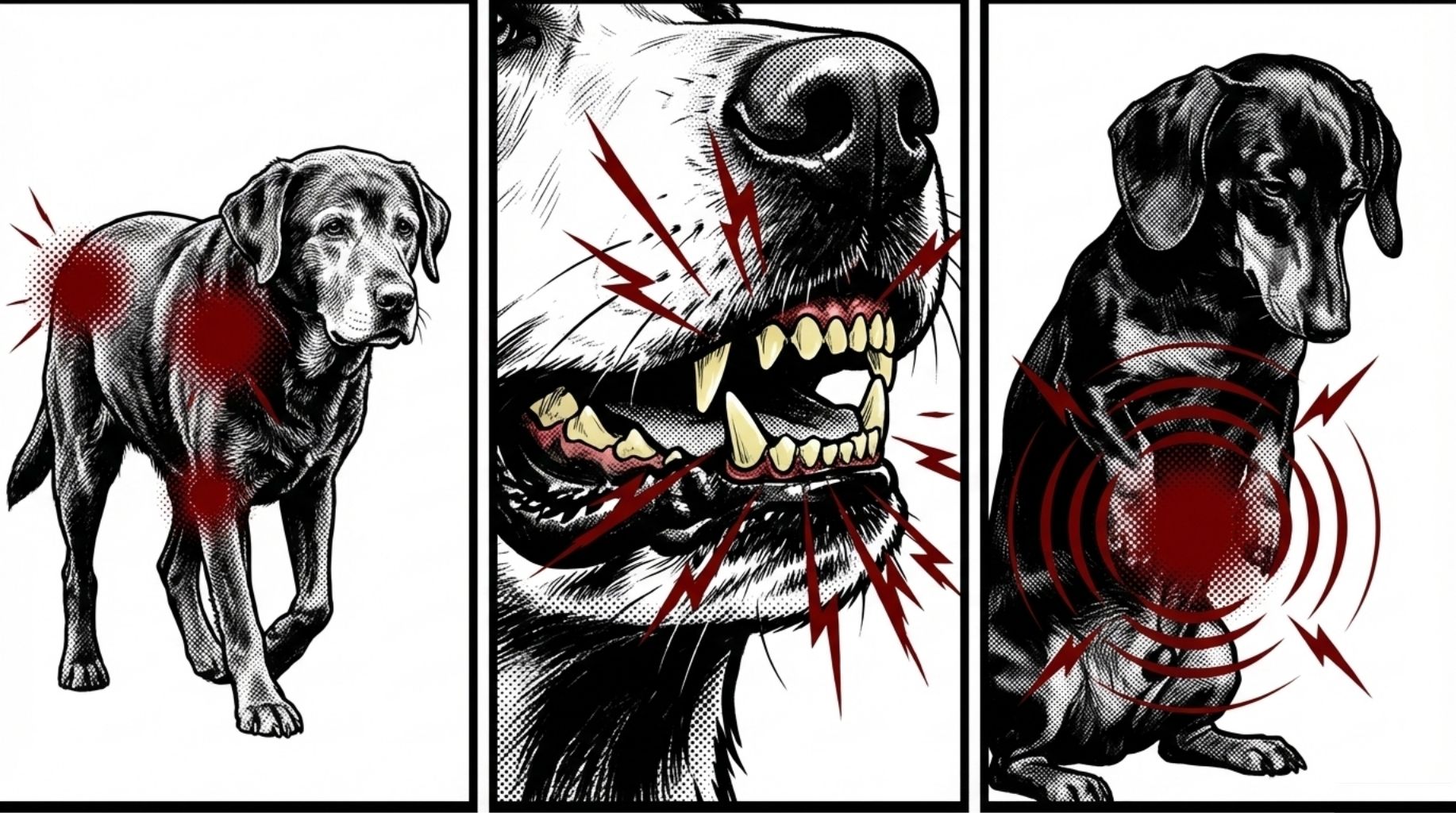 what are the causes of dogs to suffer from pain in silence